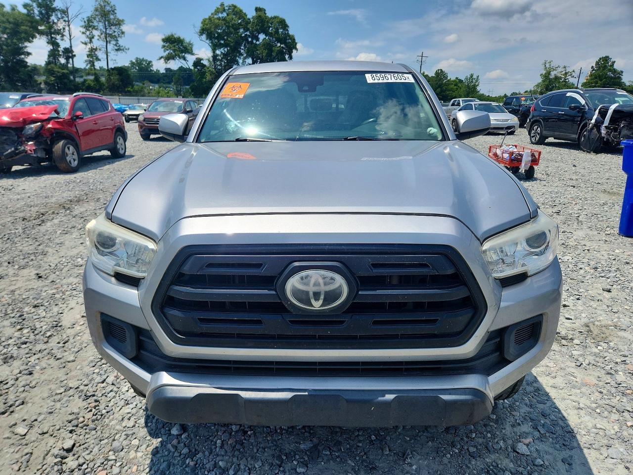 2019 Toyota Tacoma Sr Silver vin: 5TFAX5GN4KX146555