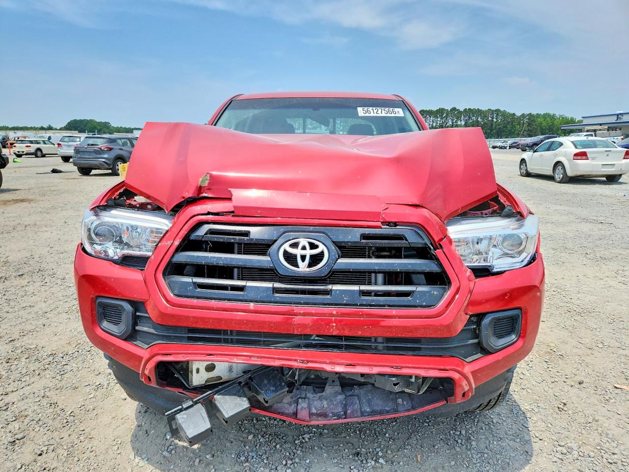 2016 Toyota Tacoma Sr Red vin: 5TFAX5GN6GX064804