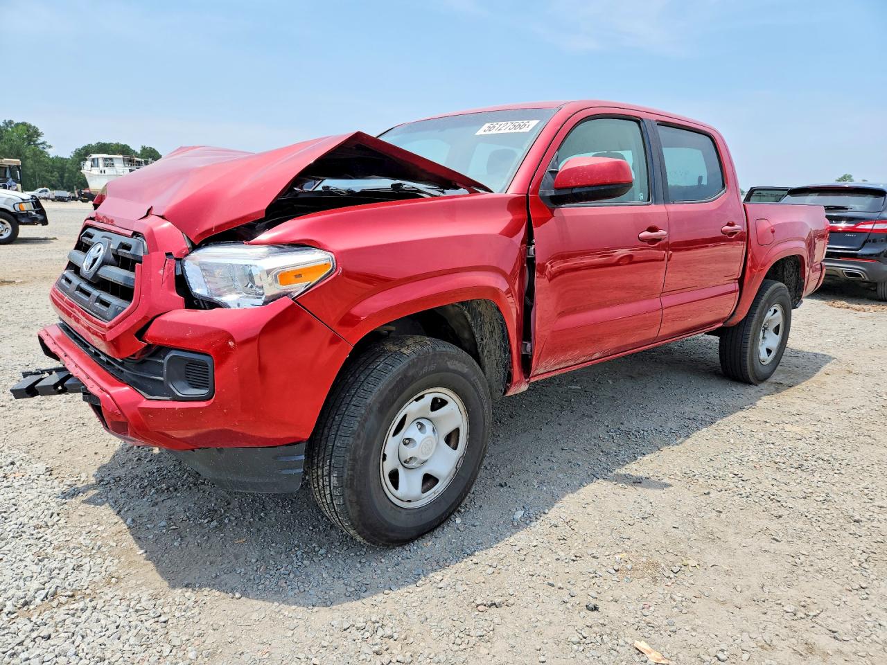 2016 Toyota Tacoma Sr Red vin: 5TFAX5GN6GX064804