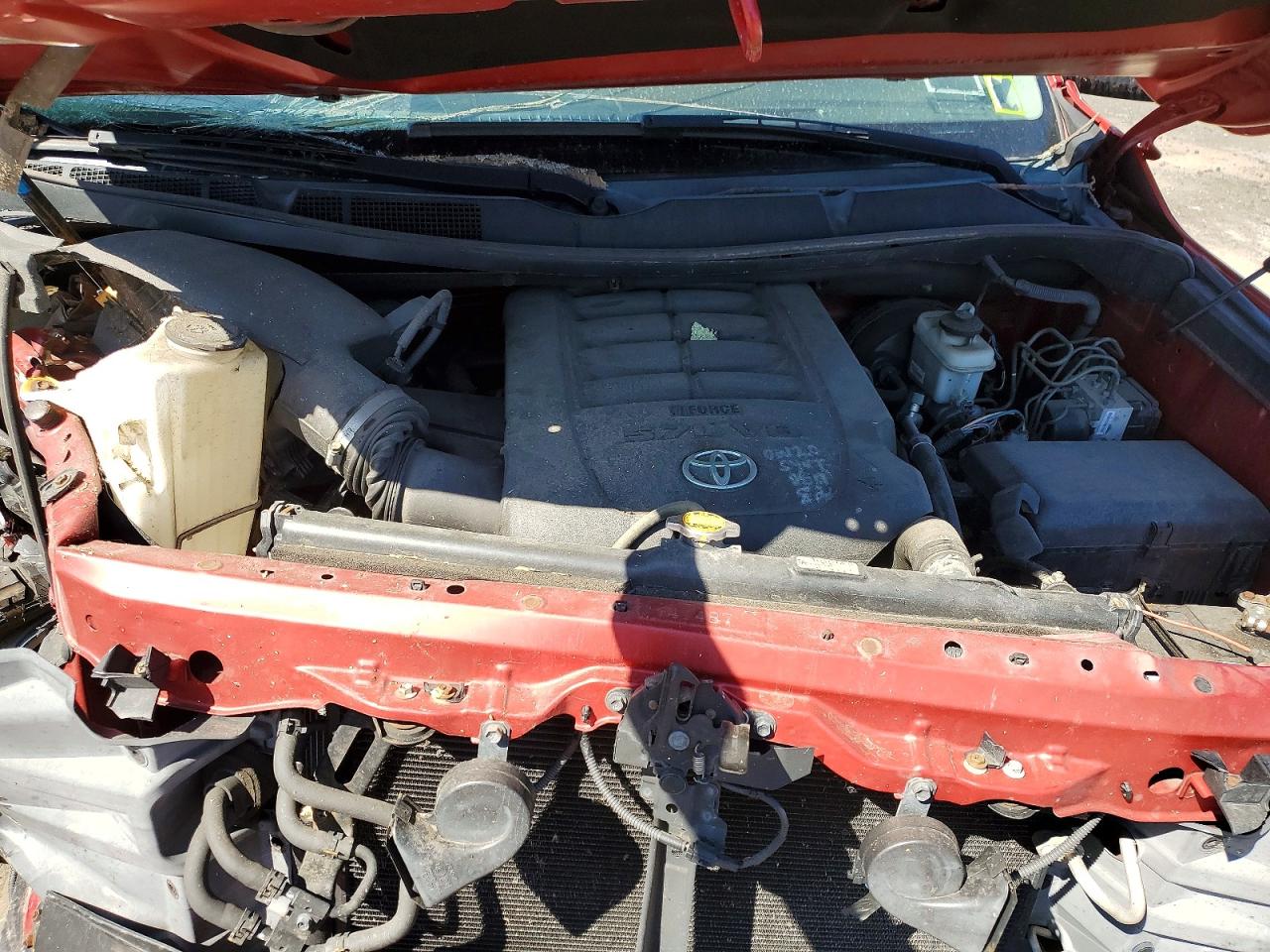 2014 Toyota Tundra Crewmax Platinum Red vin: 5TFAY5F10EX375881