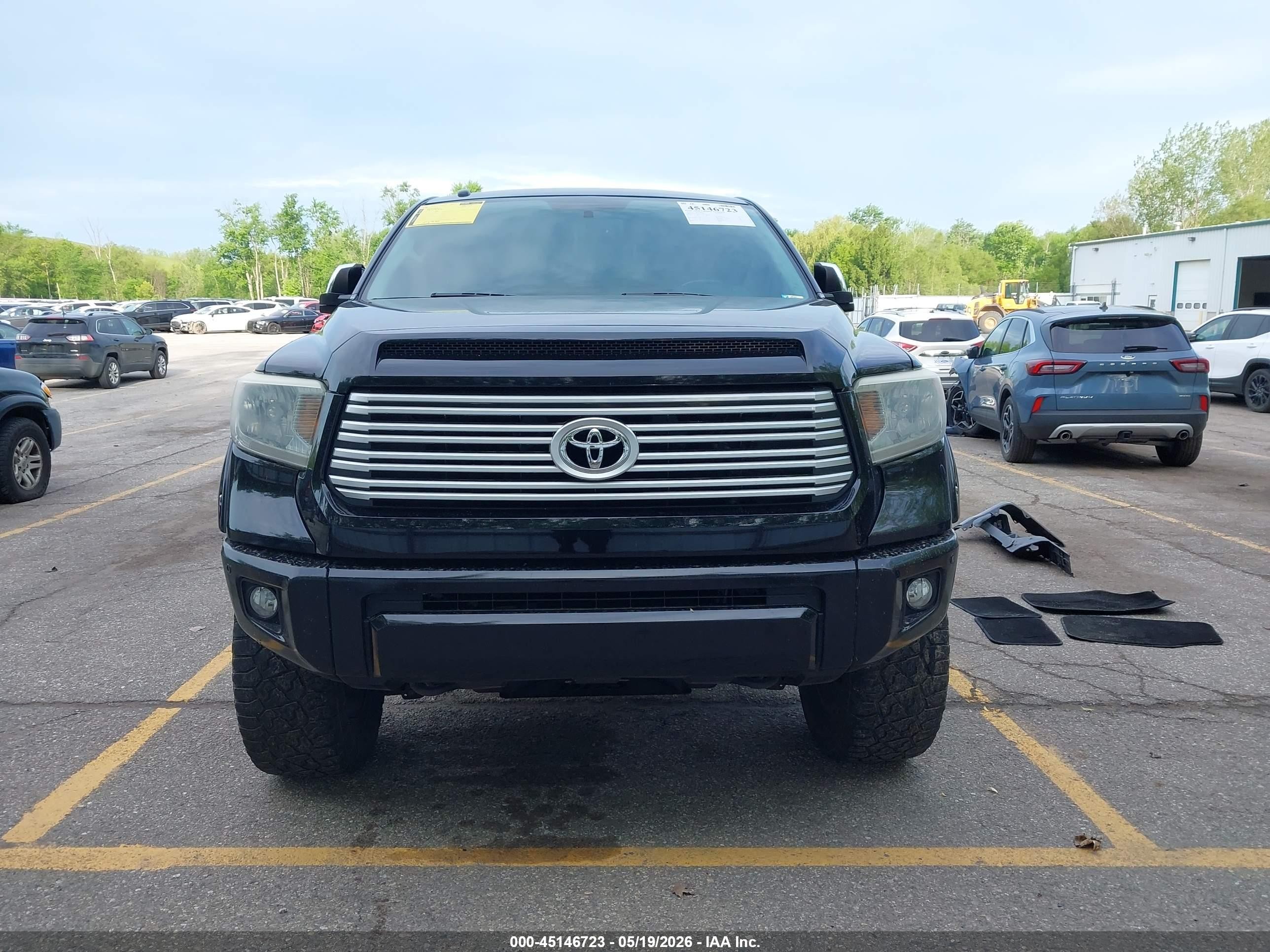 2014 Toyota Tundra Platinum 5.7l V8 Black vin: 5TFAY5F16EX411945