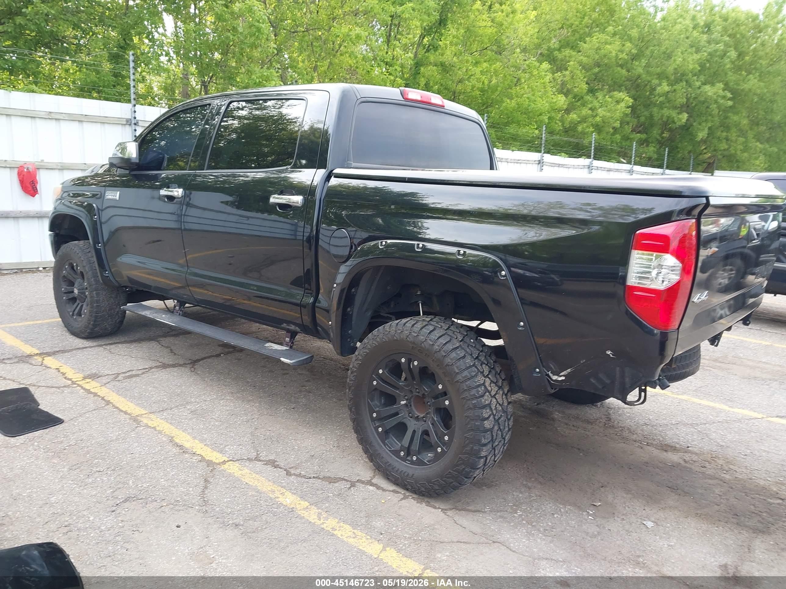 2014 Toyota Tundra Platinum 5.7l V8 Black vin: 5TFAY5F16EX411945