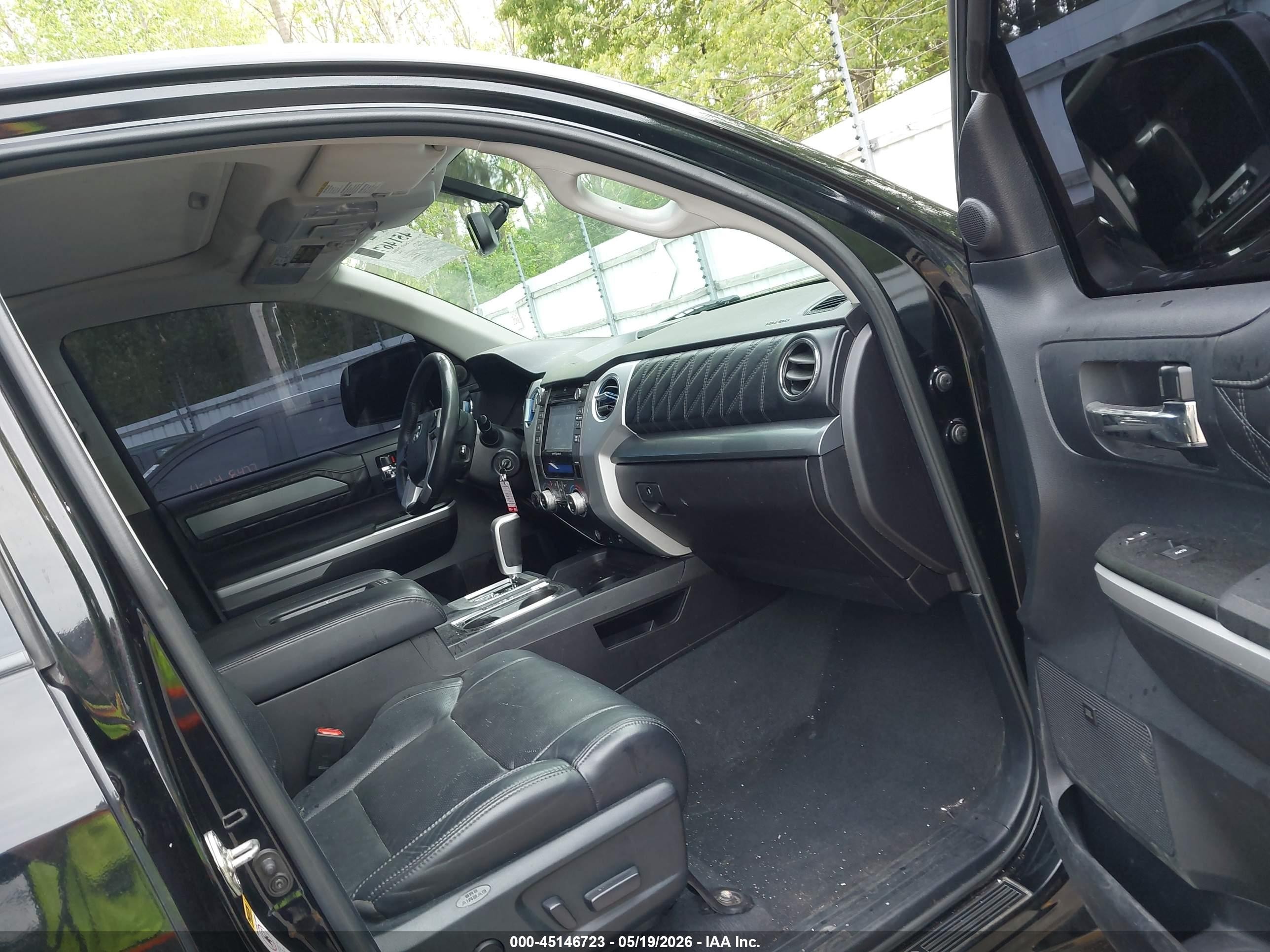 2014 Toyota Tundra Platinum 5.7l V8 Black vin: 5TFAY5F16EX411945