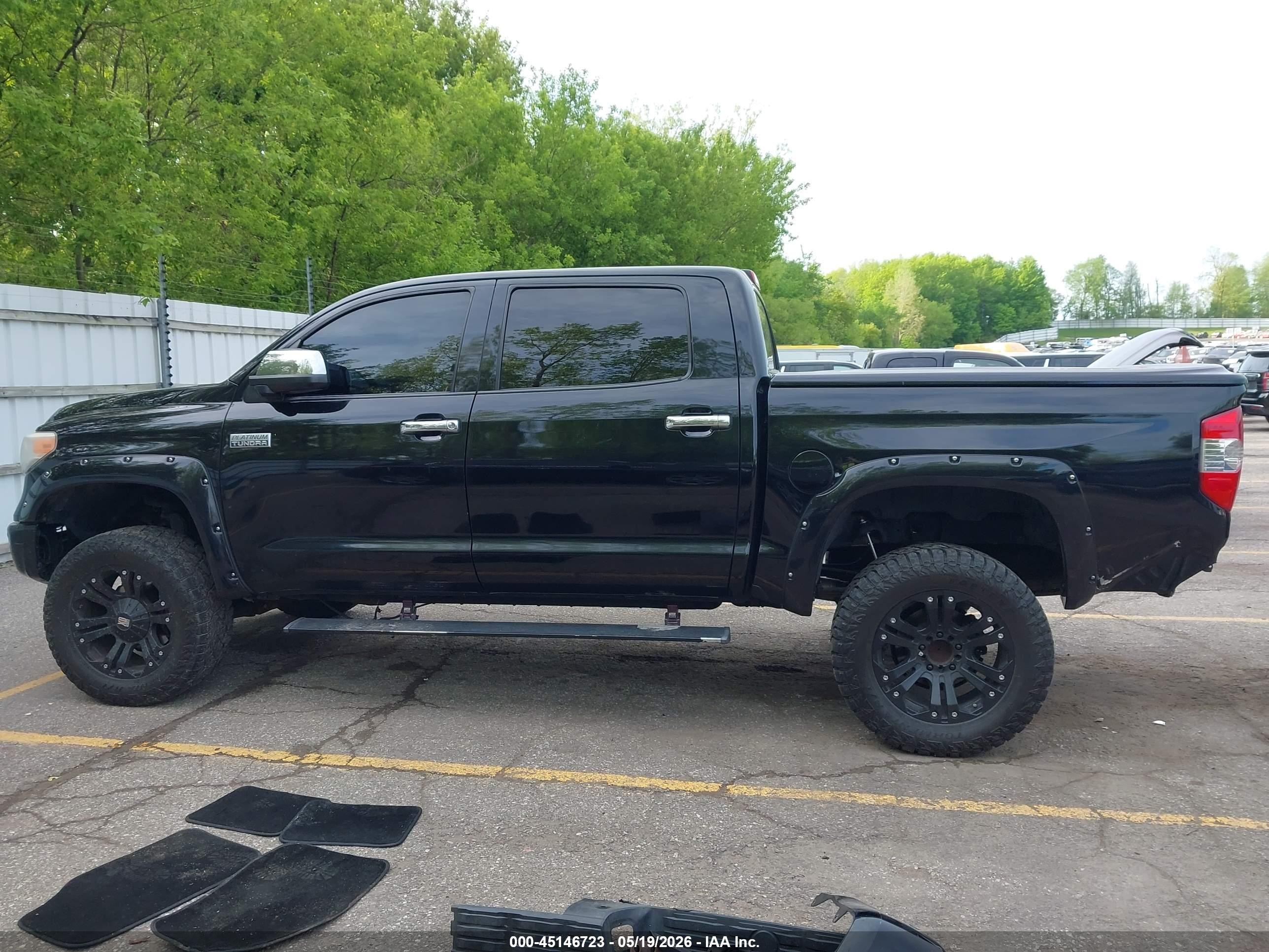 2014 Toyota Tundra Platinum 5.7l V8 Black vin: 5TFAY5F16EX411945