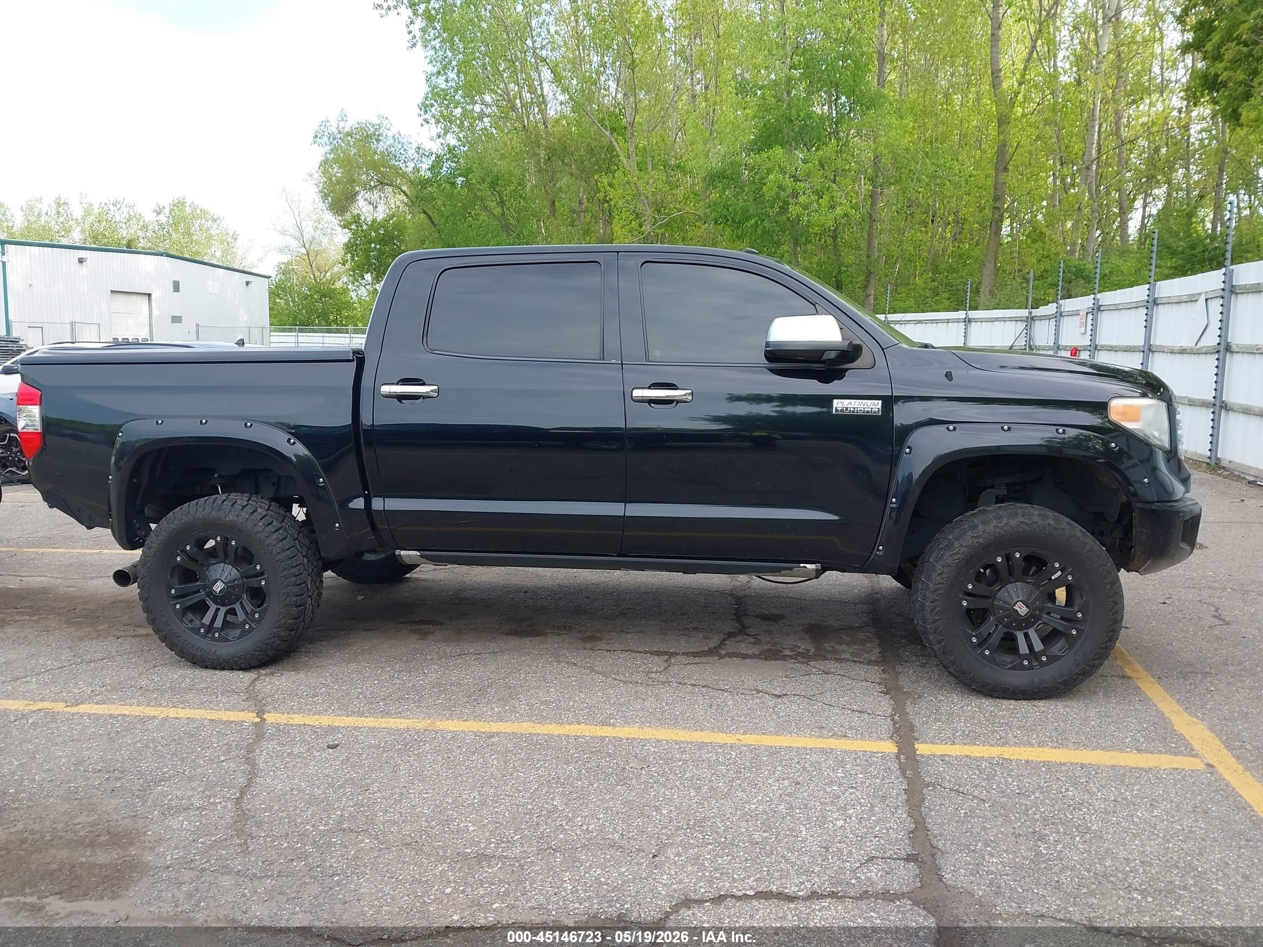 2014 Toyota Tundra Platinum 5.7l V8 Black vin: 5TFAY5F16EX411945