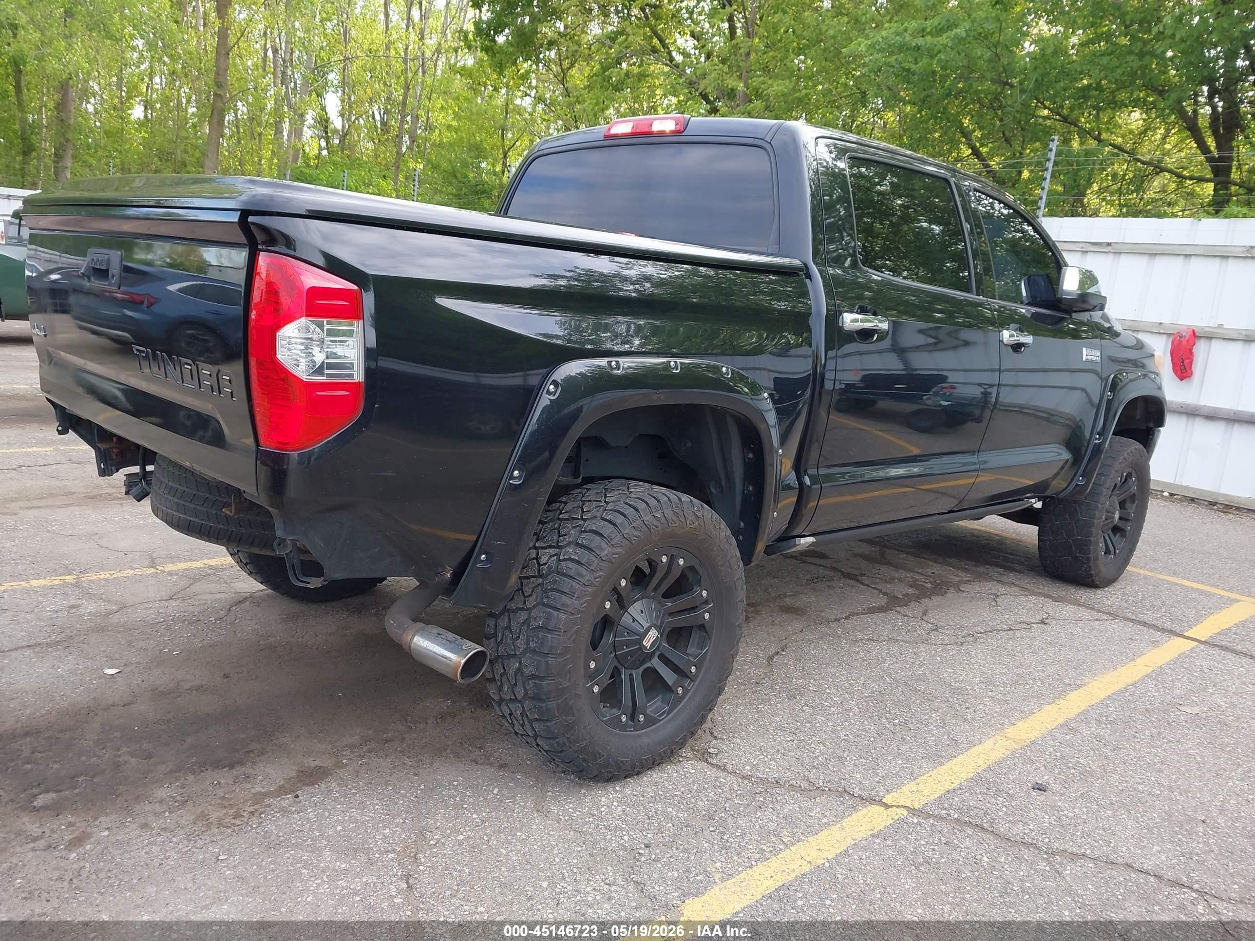2014 Toyota Tundra Platinum 5.7l V8 Black vin: 5TFAY5F16EX411945