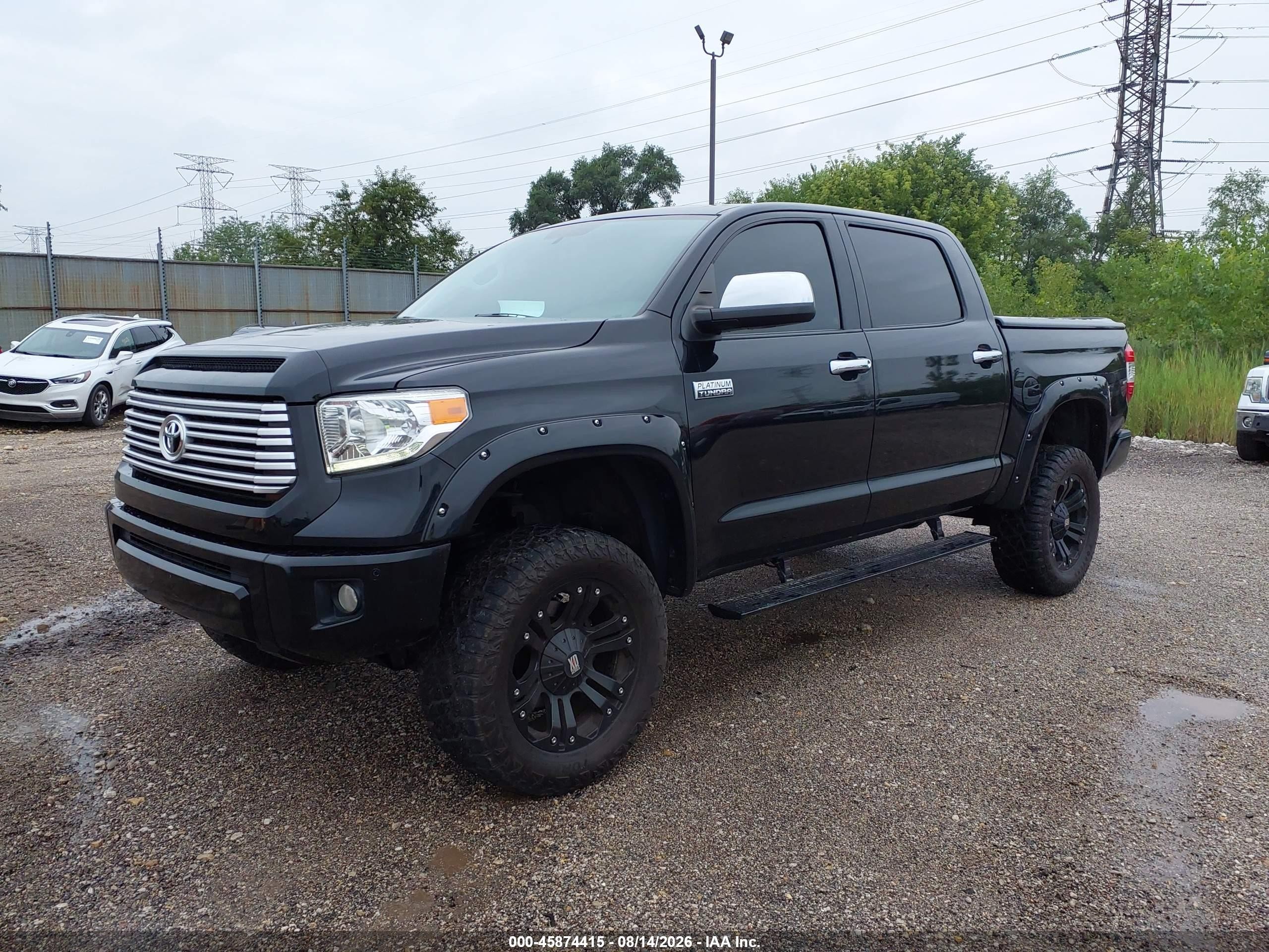2014 Toyota Tundra Platinum 5.7l V8 Black vin: 5TFAY5F16EX411945