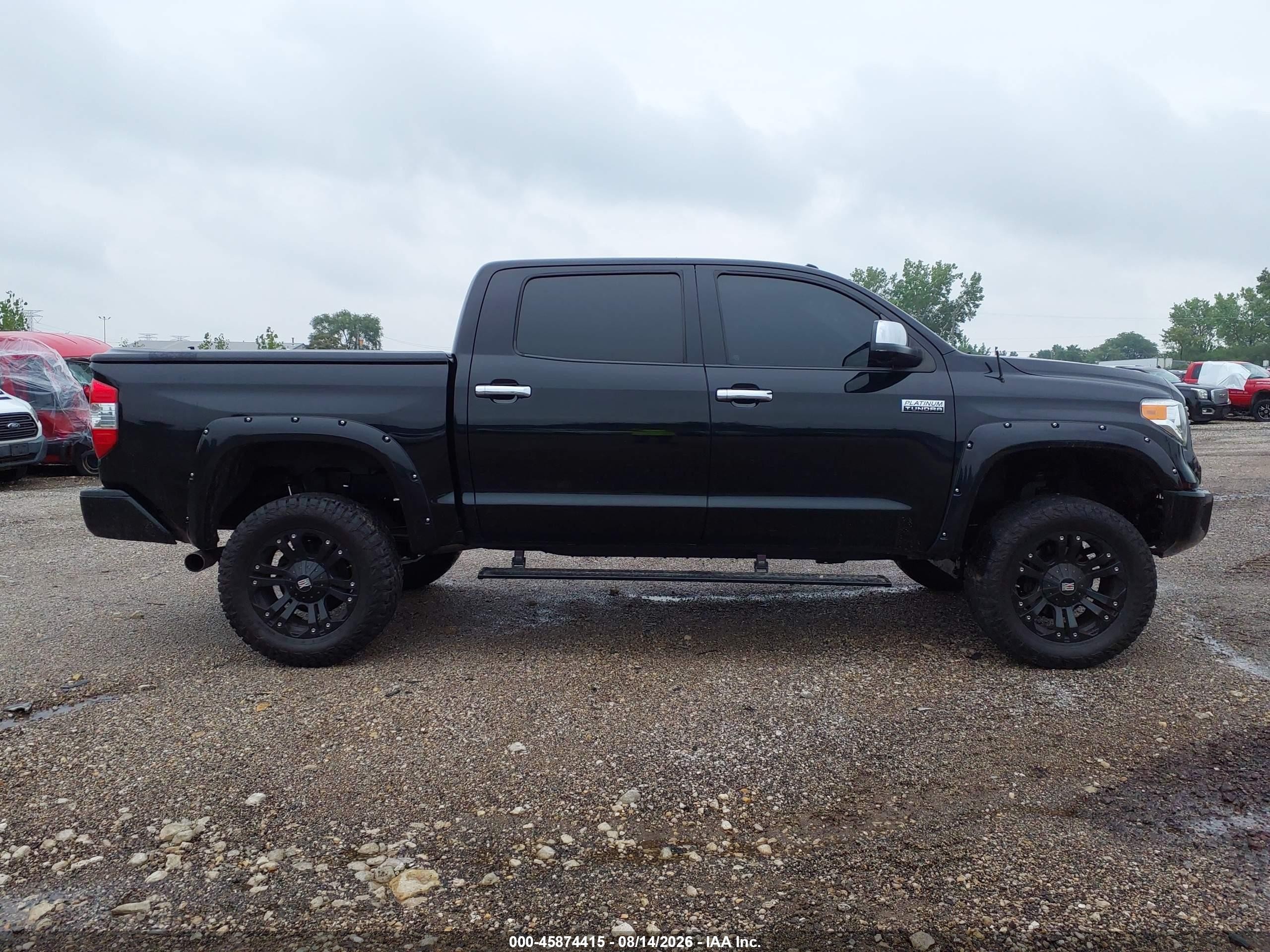 2014 Toyota Tundra Platinum 5.7l V8 Black vin: 5TFAY5F16EX411945