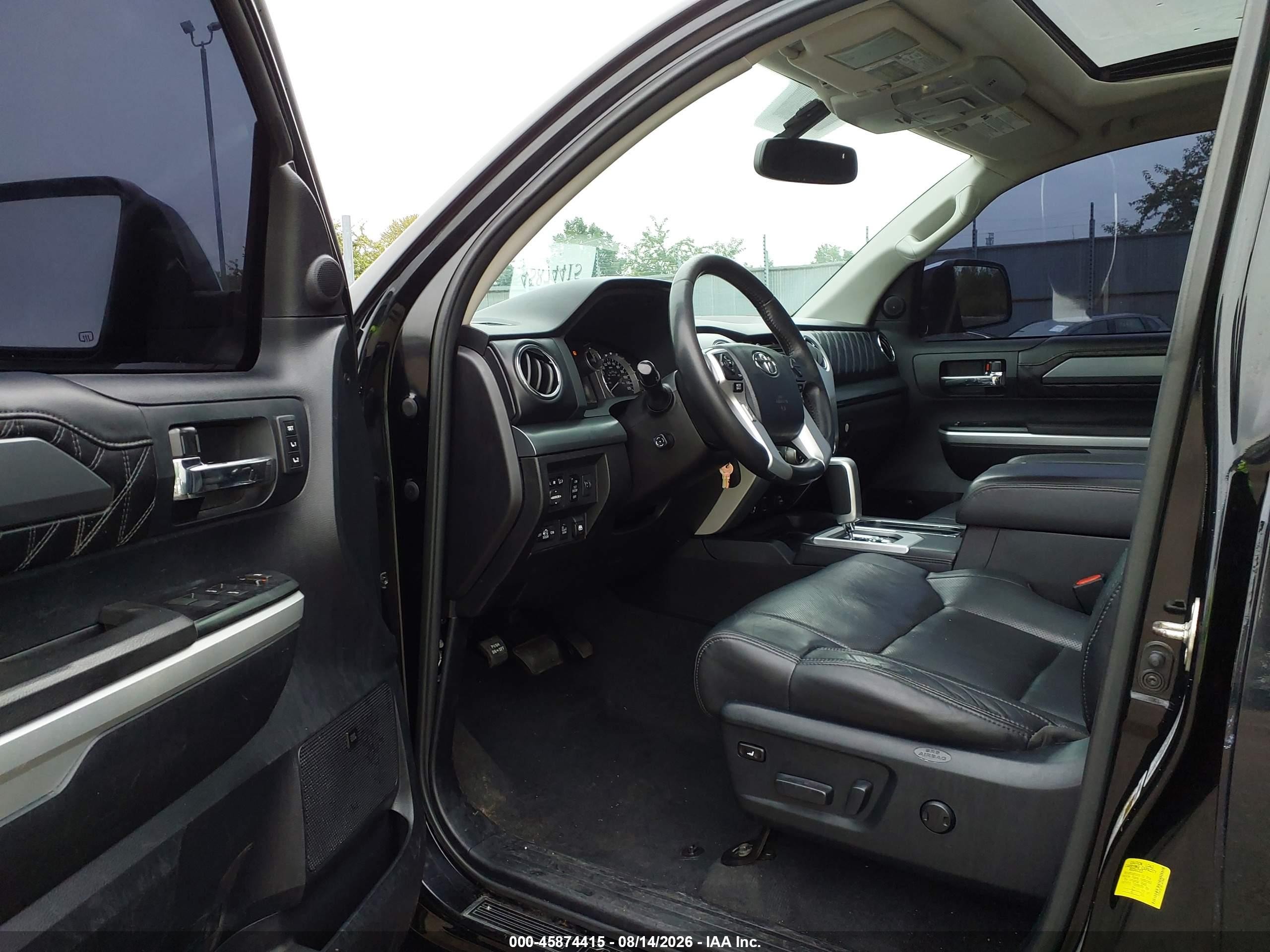 2014 Toyota Tundra Platinum 5.7l V8 Black vin: 5TFAY5F16EX411945
