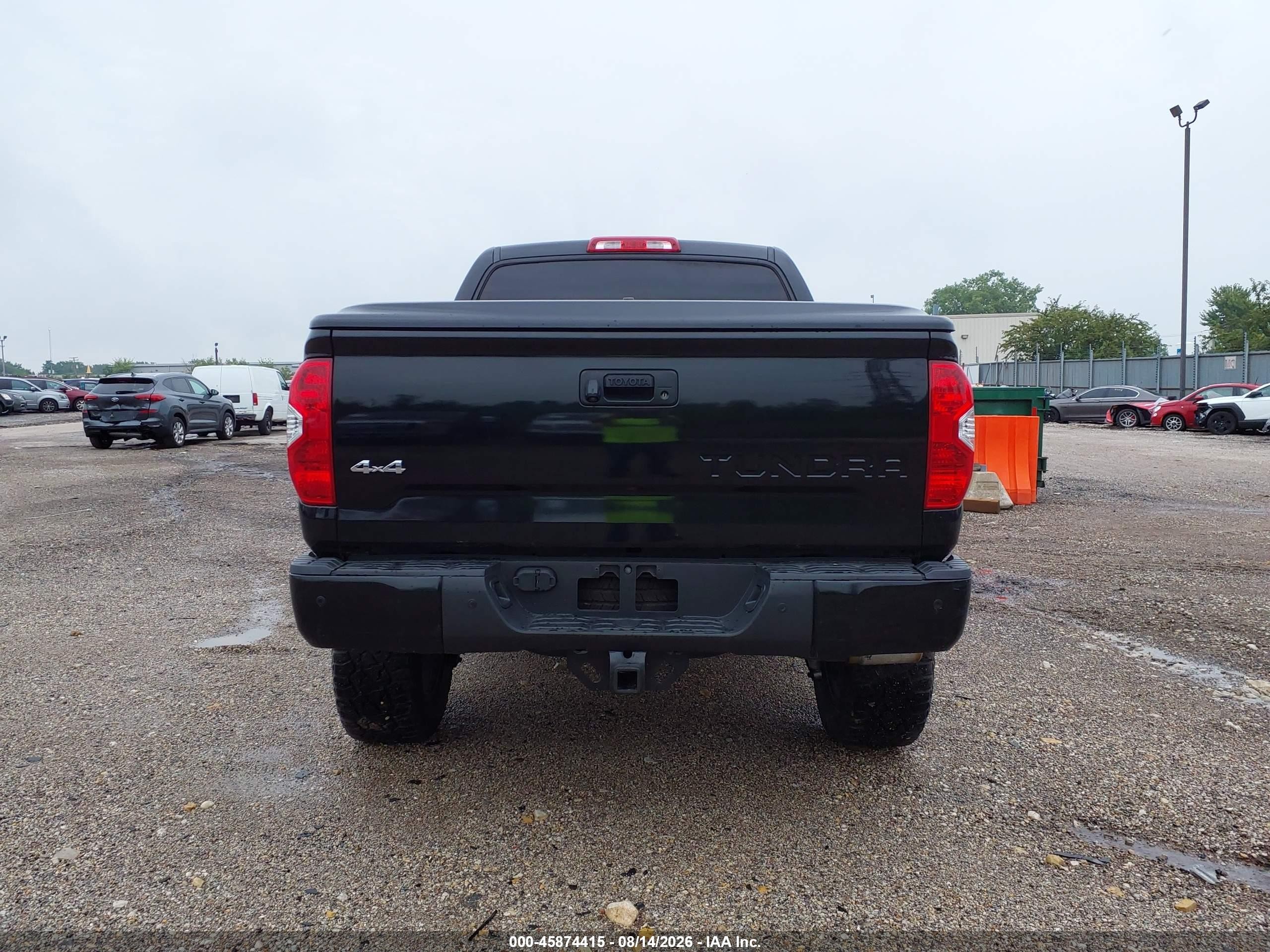 2014 Toyota Tundra Platinum 5.7l V8 Black vin: 5TFAY5F16EX411945