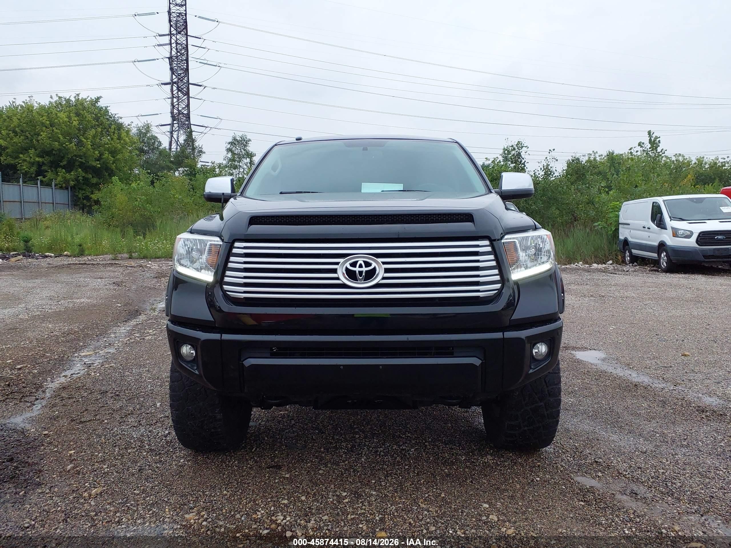 2014 Toyota Tundra Platinum 5.7l V8 Black vin: 5TFAY5F16EX411945