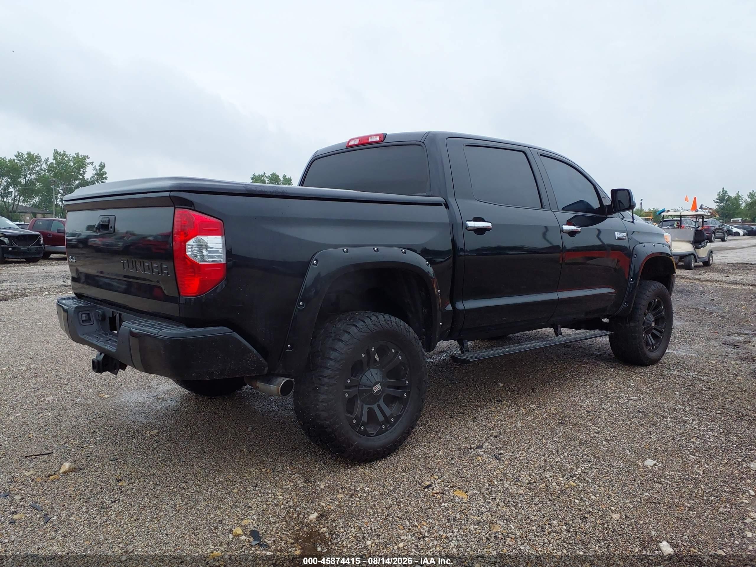 2014 Toyota Tundra Platinum 5.7l V8 Black vin: 5TFAY5F16EX411945