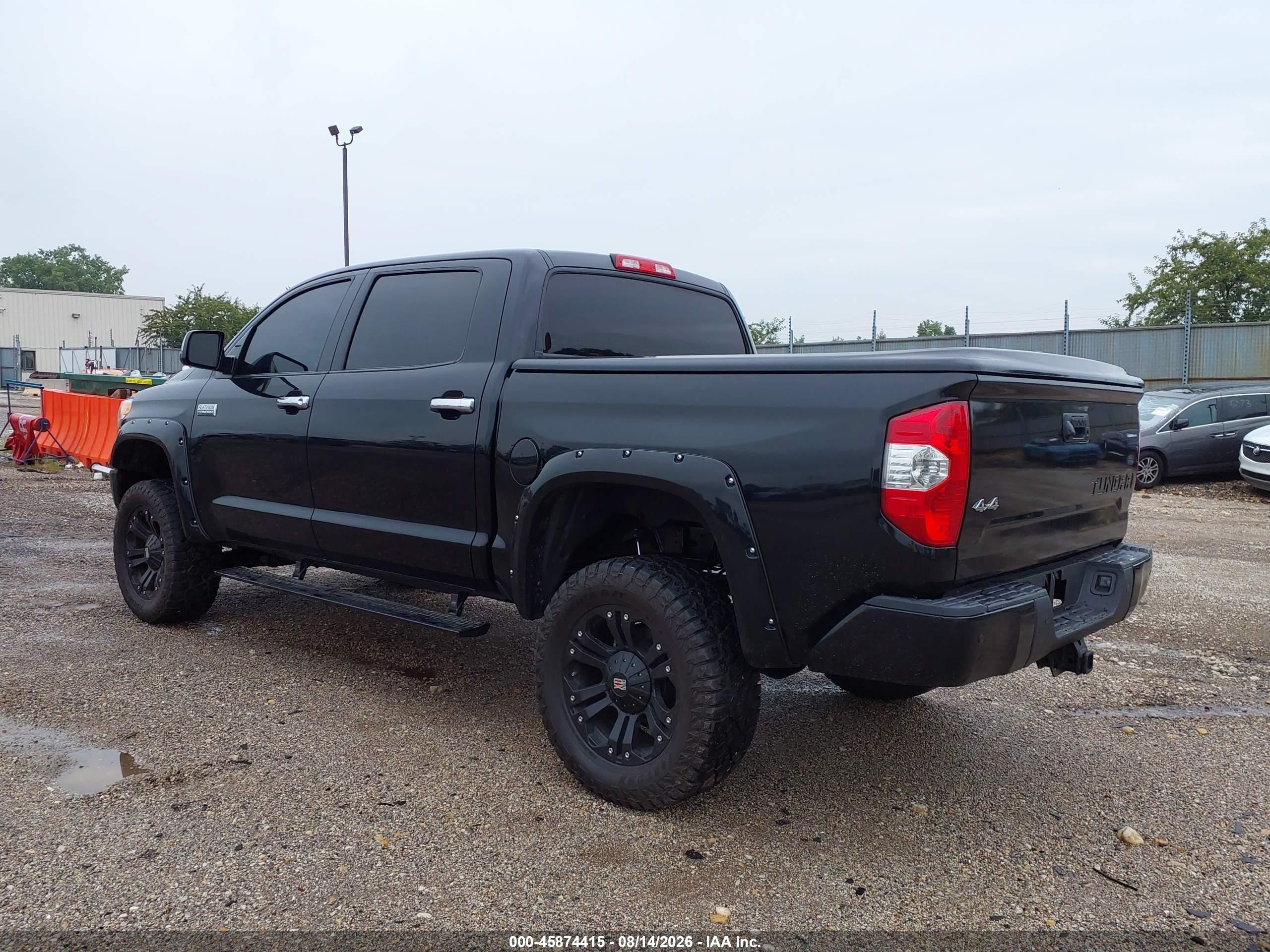 2014 Toyota Tundra Platinum 5.7l V8 Black vin: 5TFAY5F16EX411945