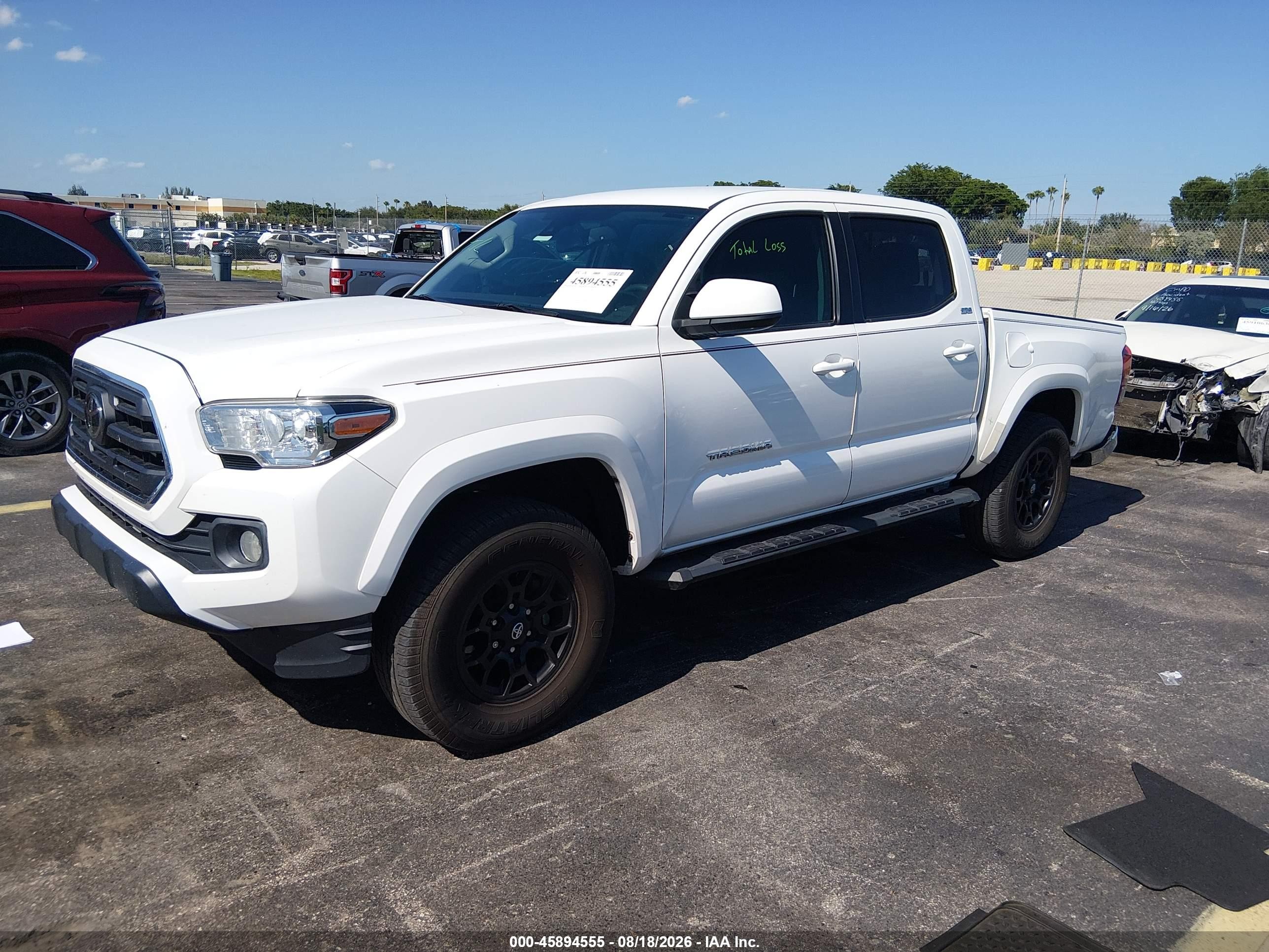 2019 Toyota Tacoma Sr5 V6 Белый vin: 5TFAZ5CN6KX075391
