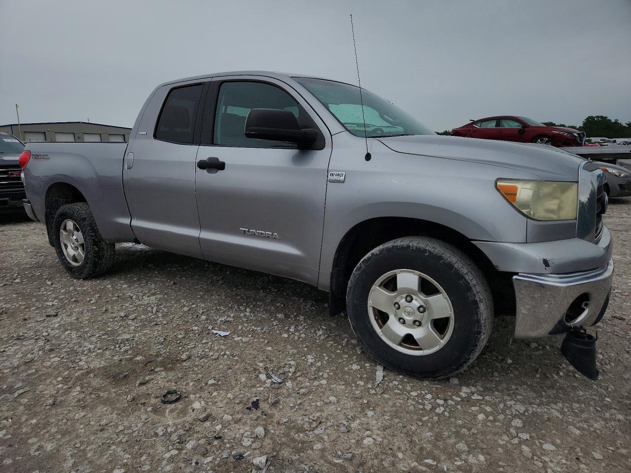 2007 Toyota Tundra Double Cab Sr5 Silver vin: 5TFBT54107X009041