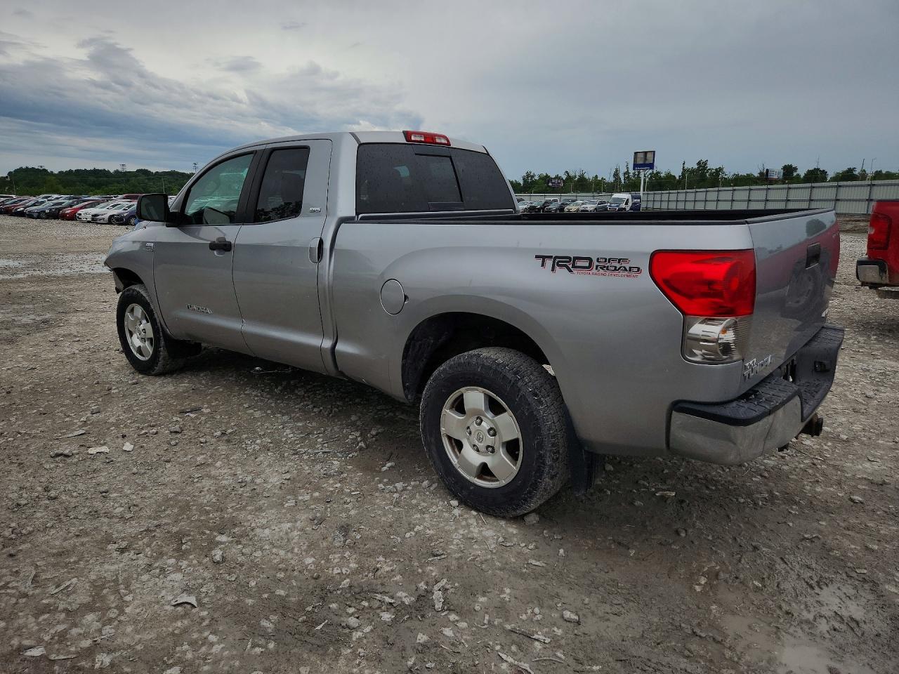 2007 Toyota Tundra Double Cab Sr5 Silver vin: 5TFBT54107X009041
