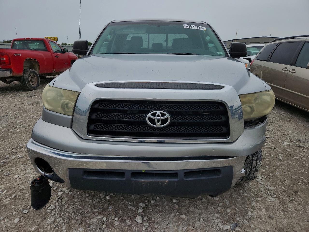 2007 Toyota Tundra Double Cab Sr5 Silver vin: 5TFBT54107X009041