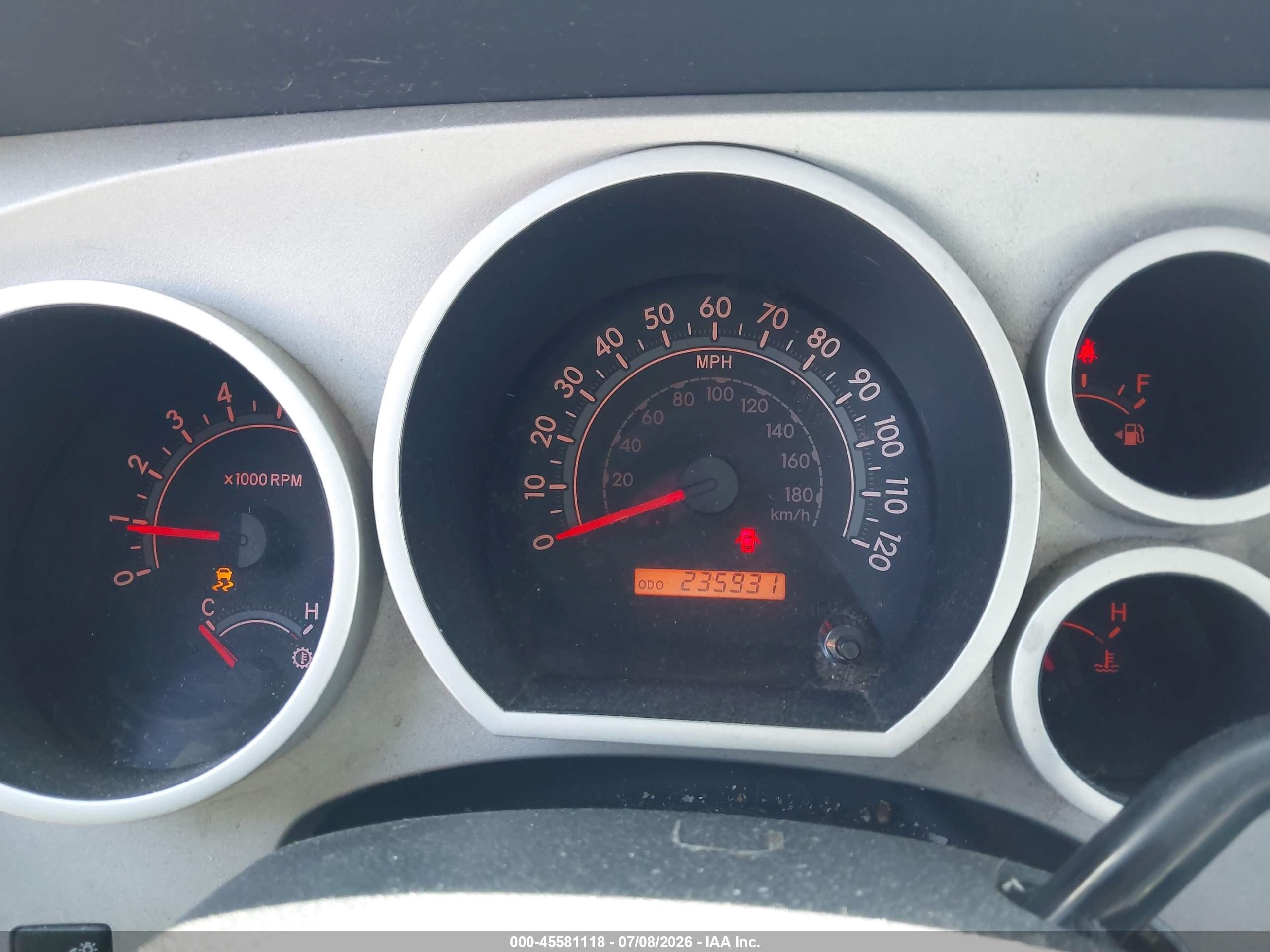 2007 Toyota Tundra Sr5 4.7l V8 Blue vin: 5TFBT54117X010179