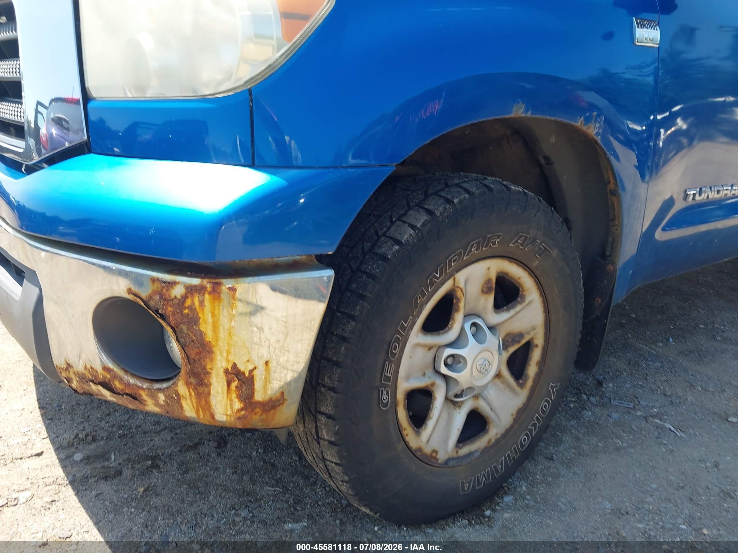 2007 Toyota Tundra Sr5 4.7l V8 Blue vin: 5TFBT54117X010179