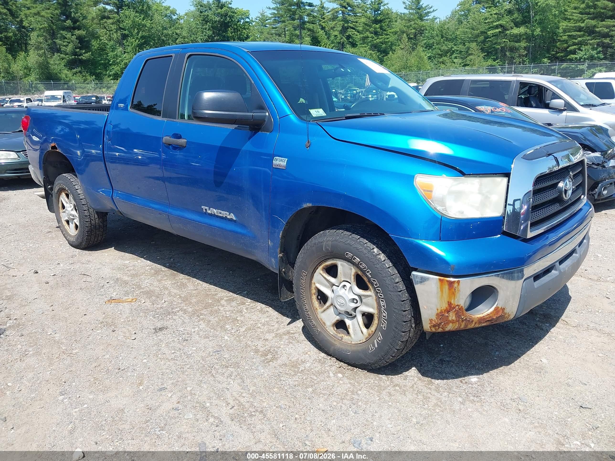 2007 Toyota Tundra Sr5 4.7l V8 Blue vin: 5TFBT54117X010179