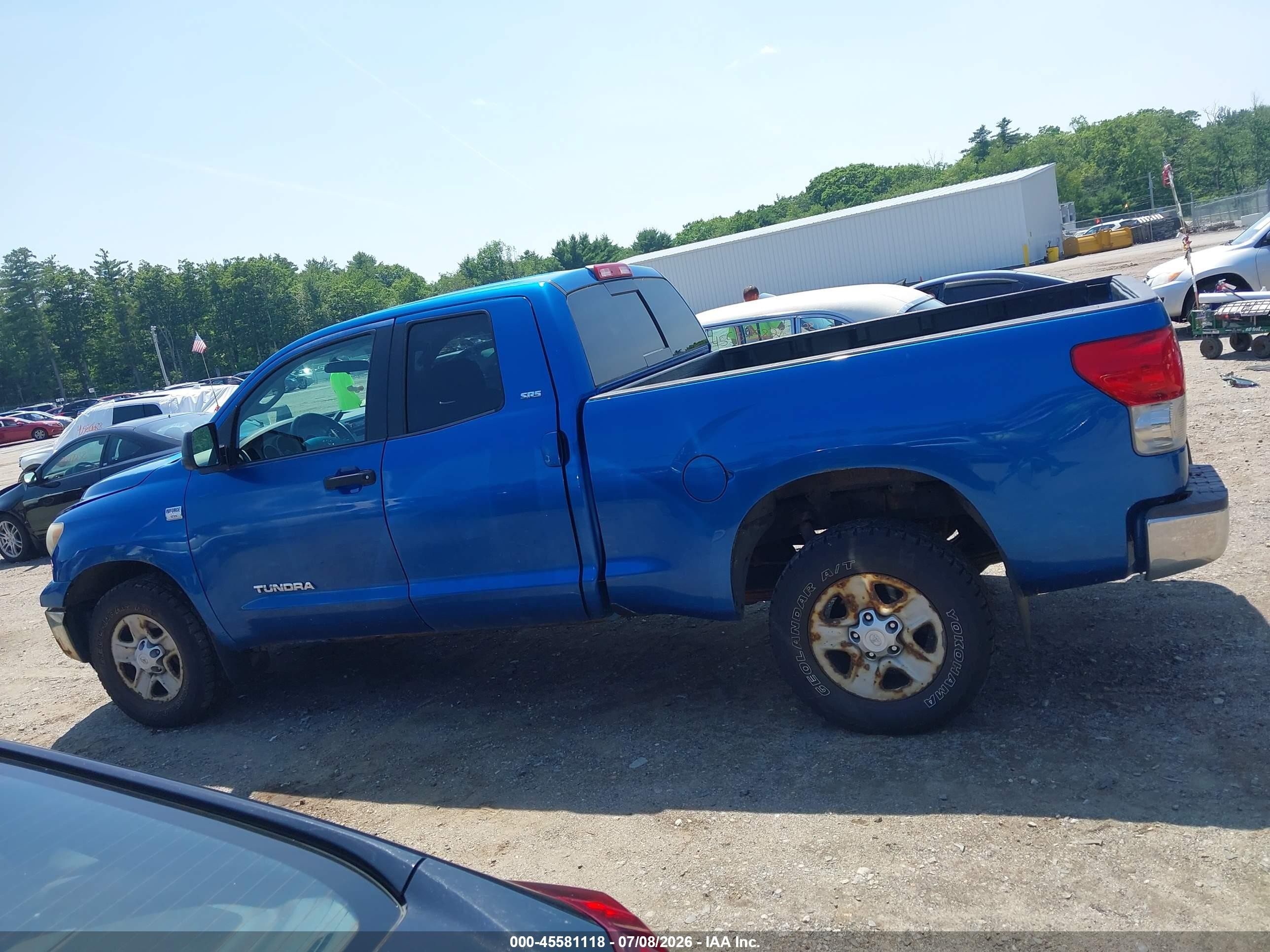 2007 Toyota Tundra Sr5 4.7l V8 Blue vin: 5TFBT54117X010179