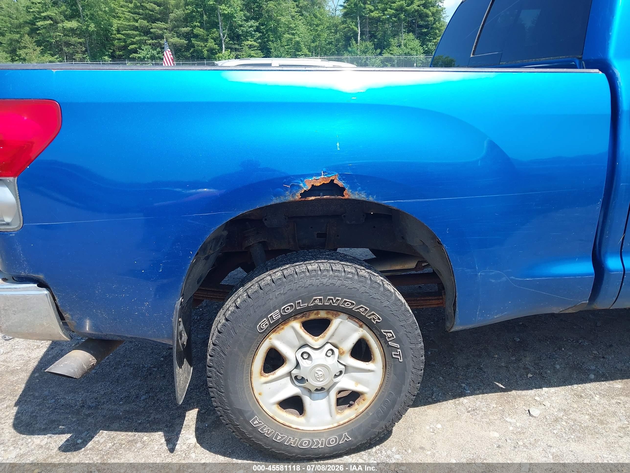 2007 Toyota Tundra Sr5 4.7l V8 Blue vin: 5TFBT54117X010179