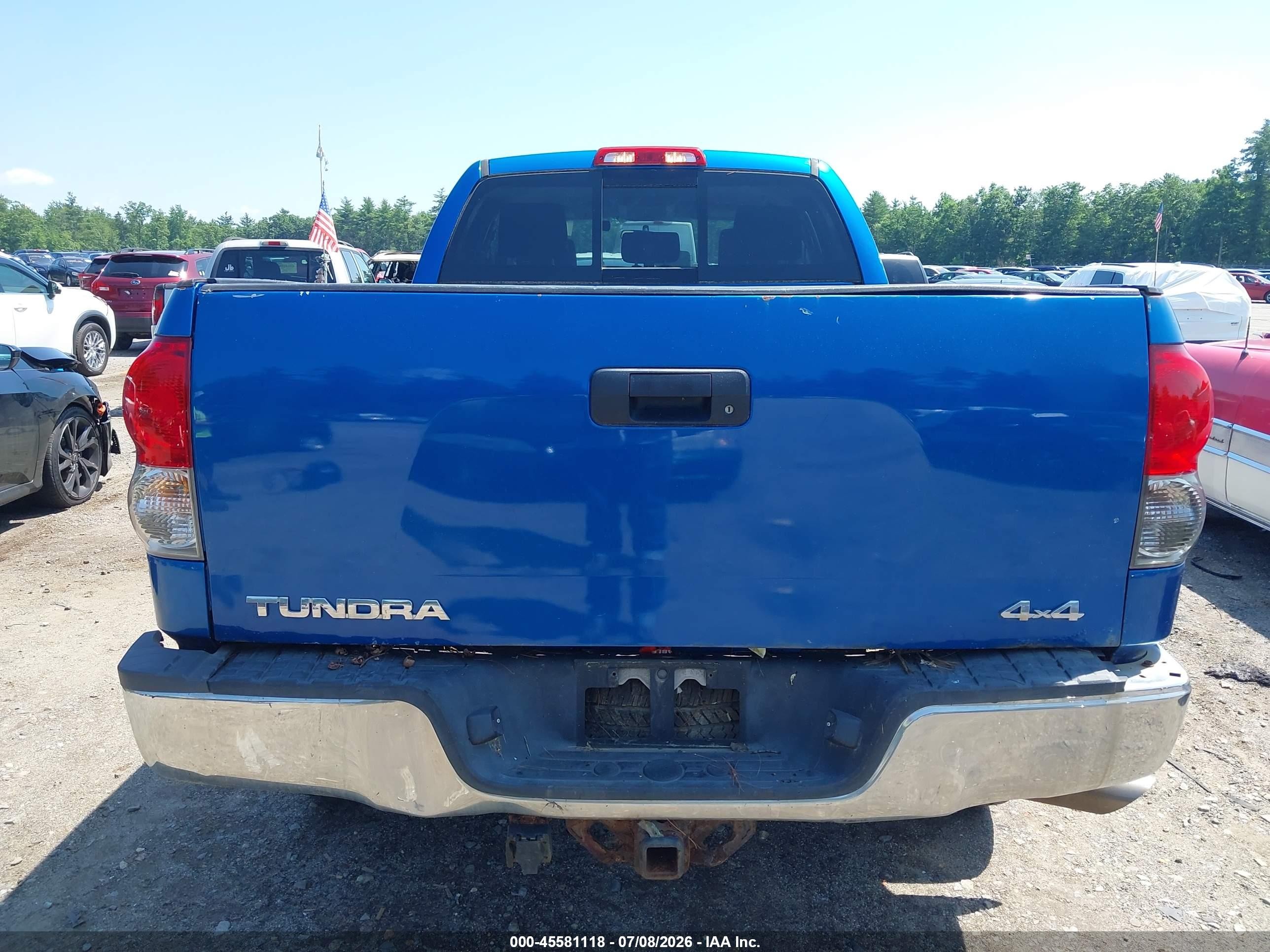 2007 Toyota Tundra Sr5 4.7l V8 Blue vin: 5TFBT54117X010179