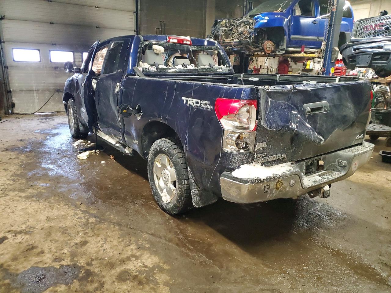 2007 Toyota Tundra Sr5 Blue vin: 5TFBT54147X007261