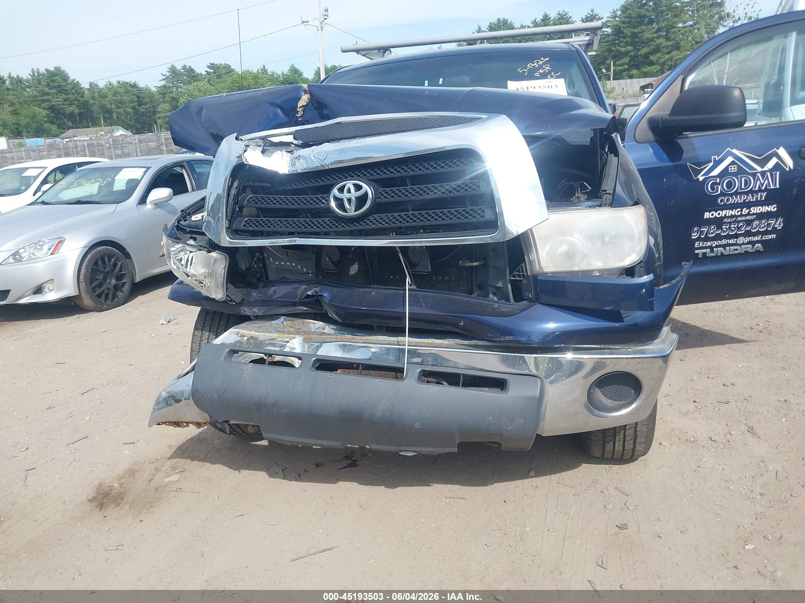 2009 Toyota Tundra Grade 4.7l V8 Blue vin: 5TFBT54149X015248
