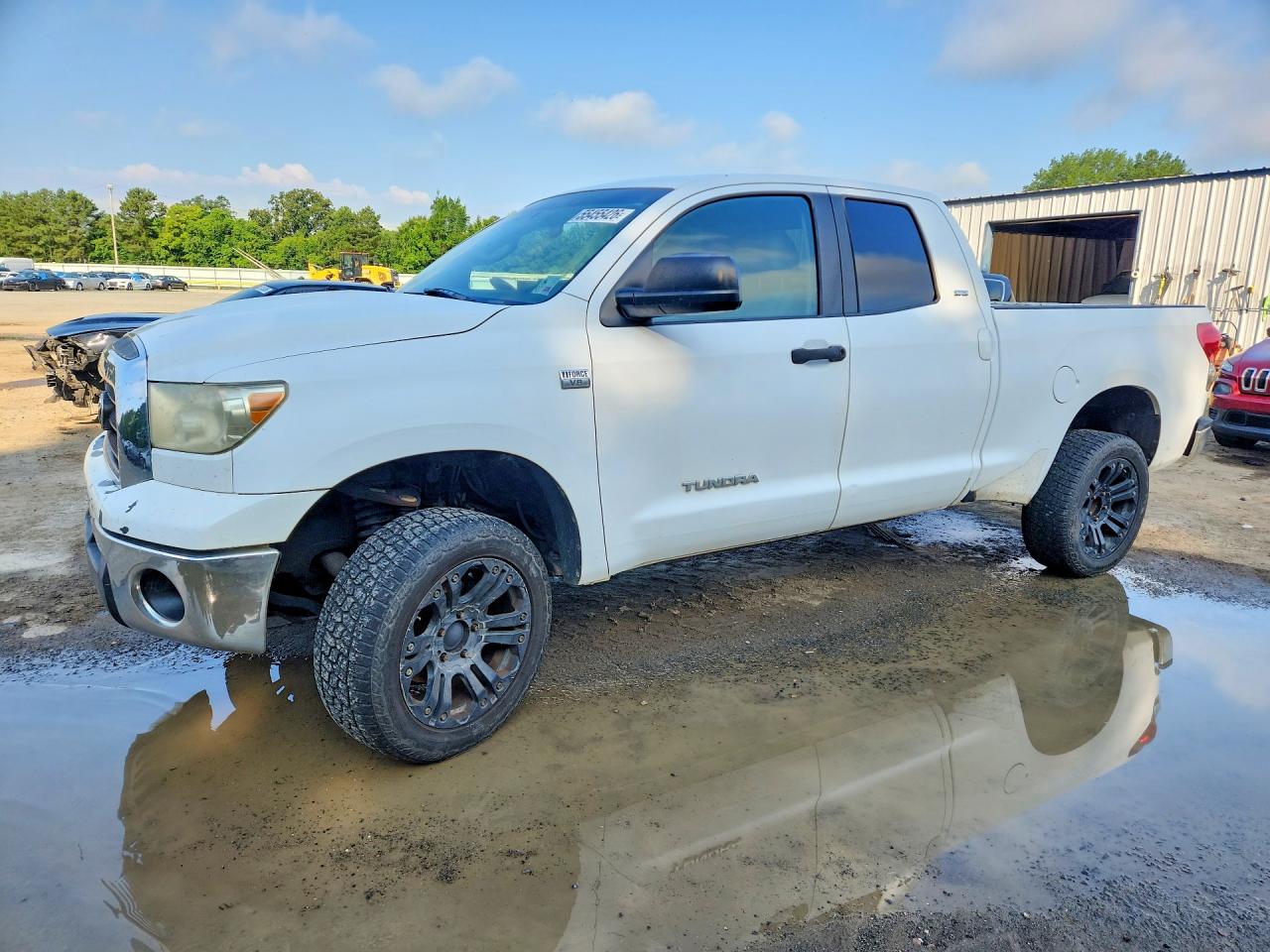 2007 Toyota Tundra Double Cab Sr5 White vin: 5TFBT54157X008368