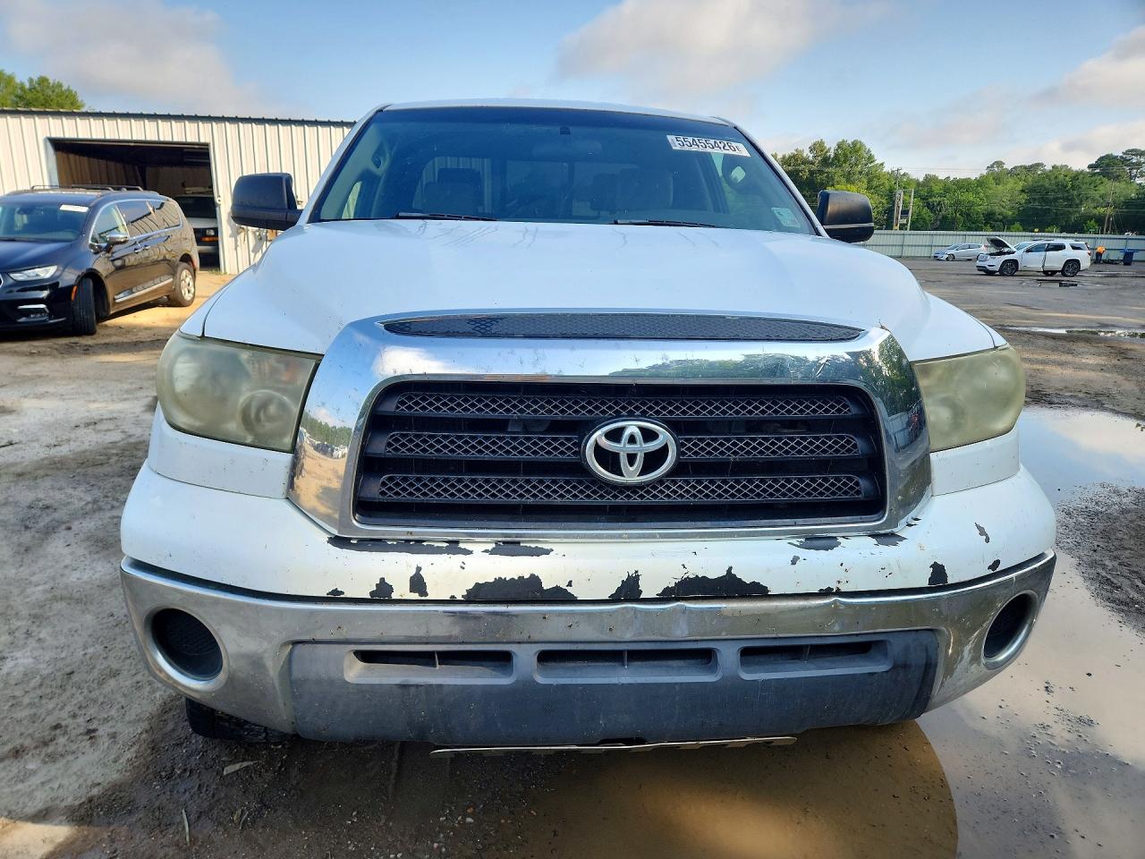 2007 Toyota Tundra Double Cab Sr5 White vin: 5TFBT54157X008368
