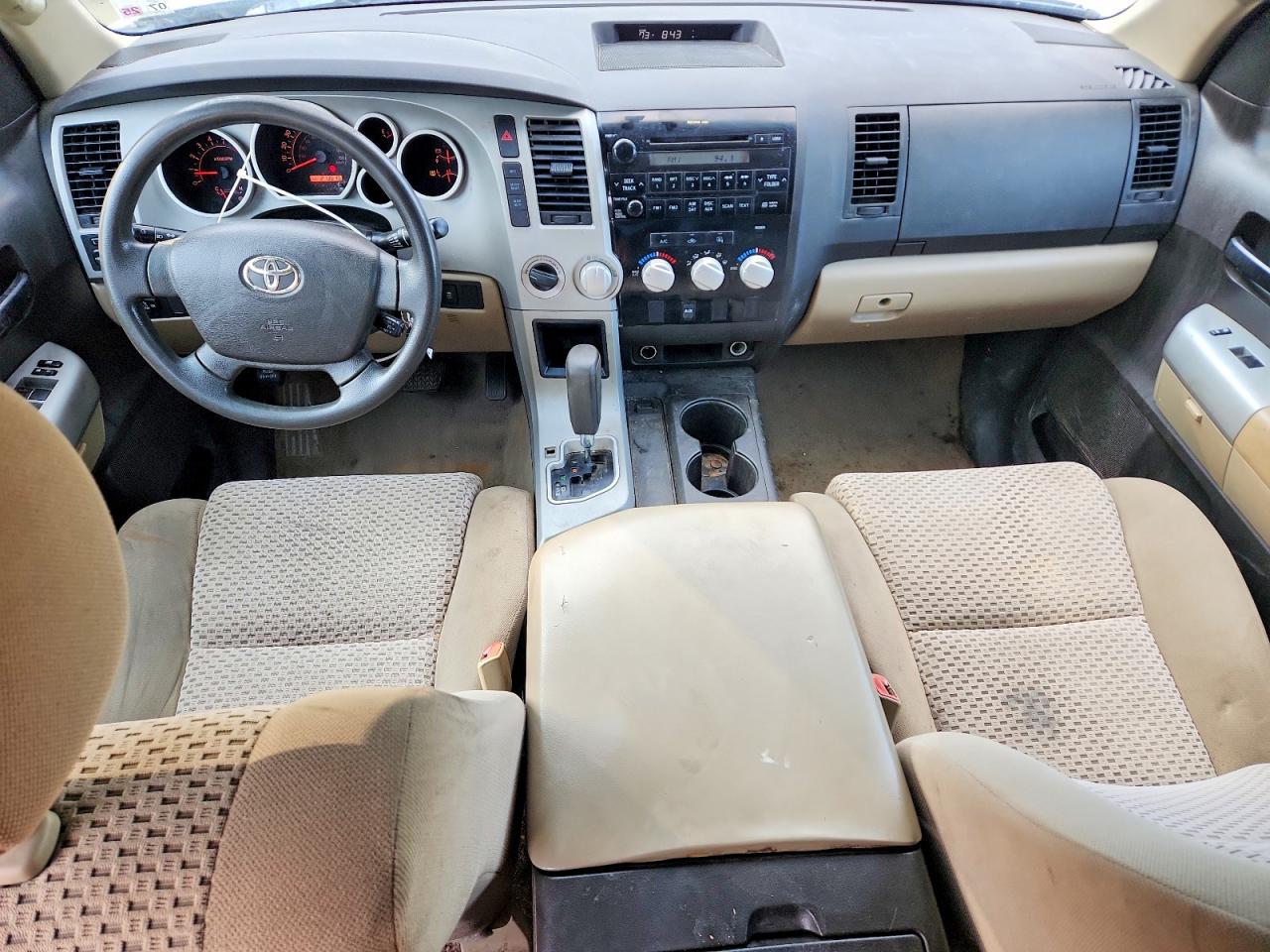 2007 Toyota Tundra Double Cab Sr5 White vin: 5TFBT54157X008368