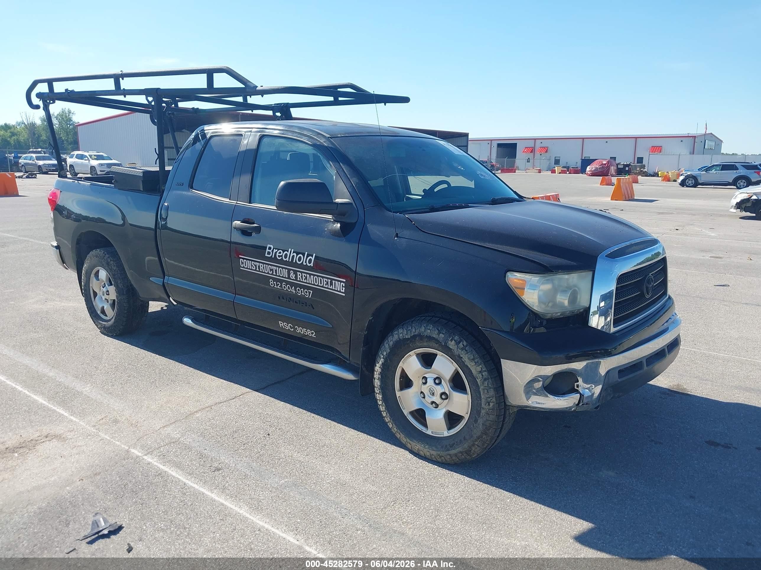 2007 Toyota Tundra Sr5 4.7l V8 Black vin: 5TFBT541X7X002484