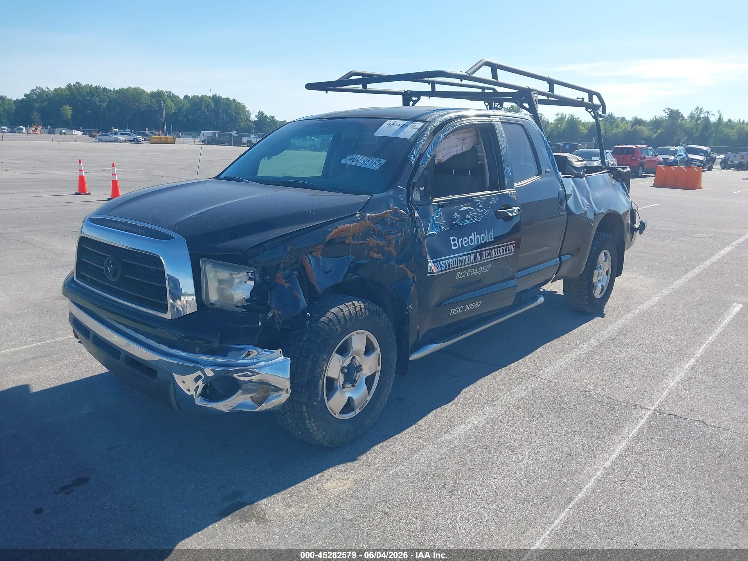 2007 Toyota Tundra Sr5 4.7l V8 Black vin: 5TFBT541X7X002484