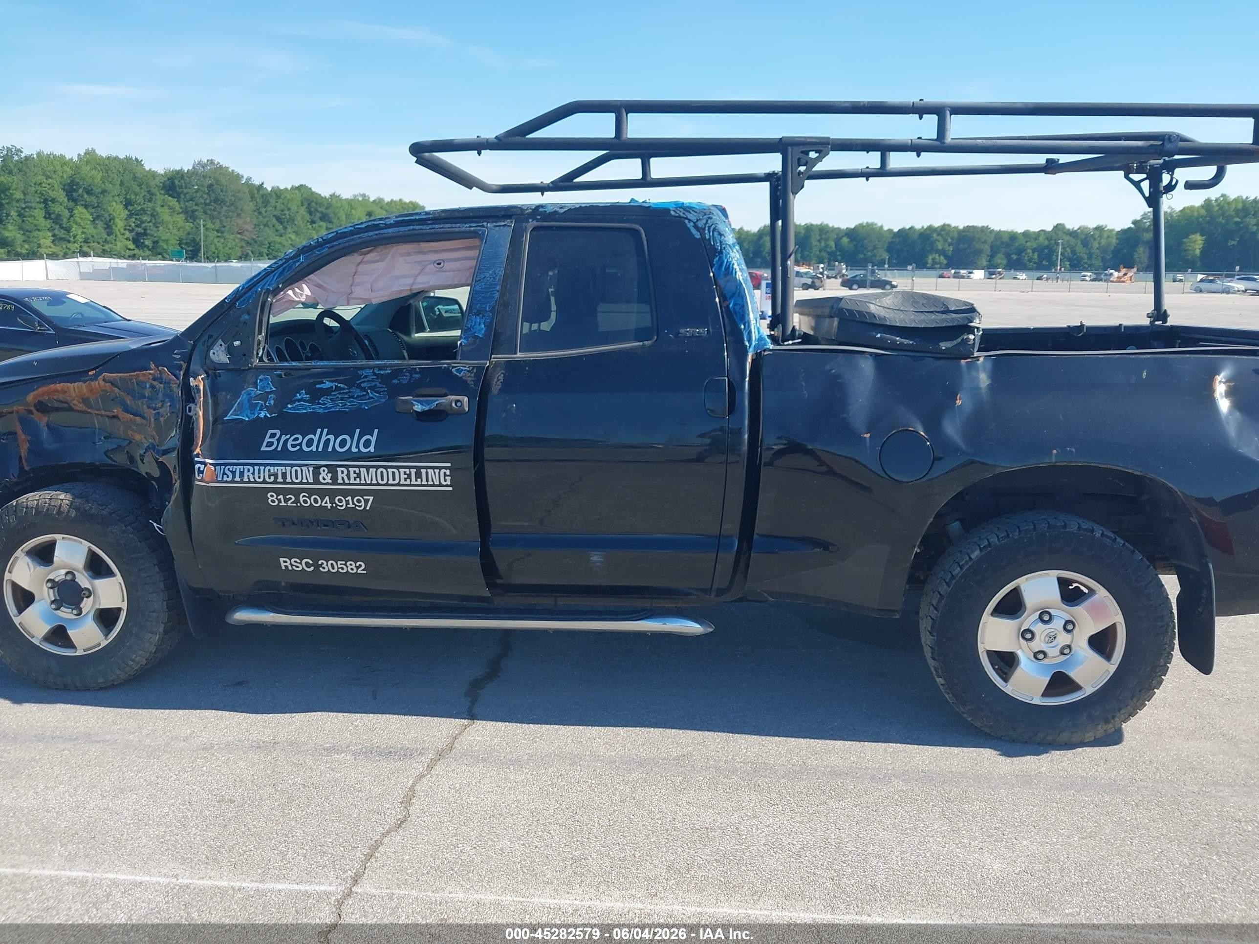2007 Toyota Tundra Sr5 4.7l V8 Black vin: 5TFBT541X7X002484