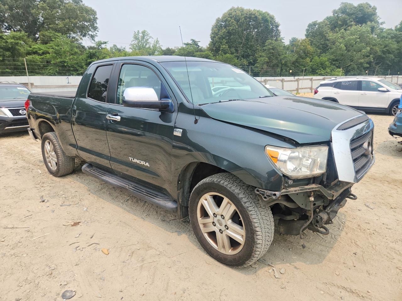 2007 Toyota Tundra Double Cab Limited Зеленый vin: 5TFBT58147X003043