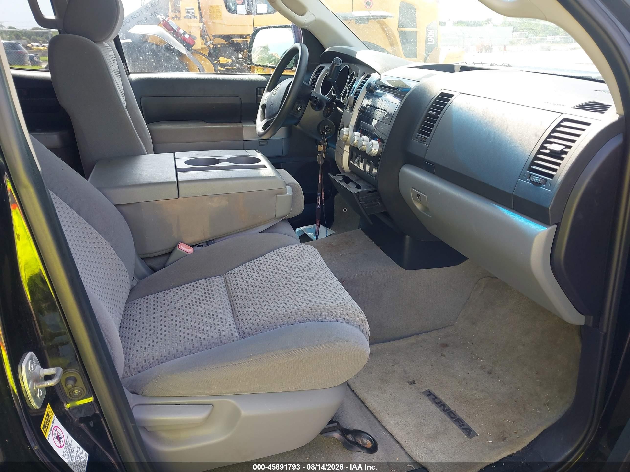 2008 Toyota Tundra Base 5.7l V8 Black vin: 5TFBV54108X080316