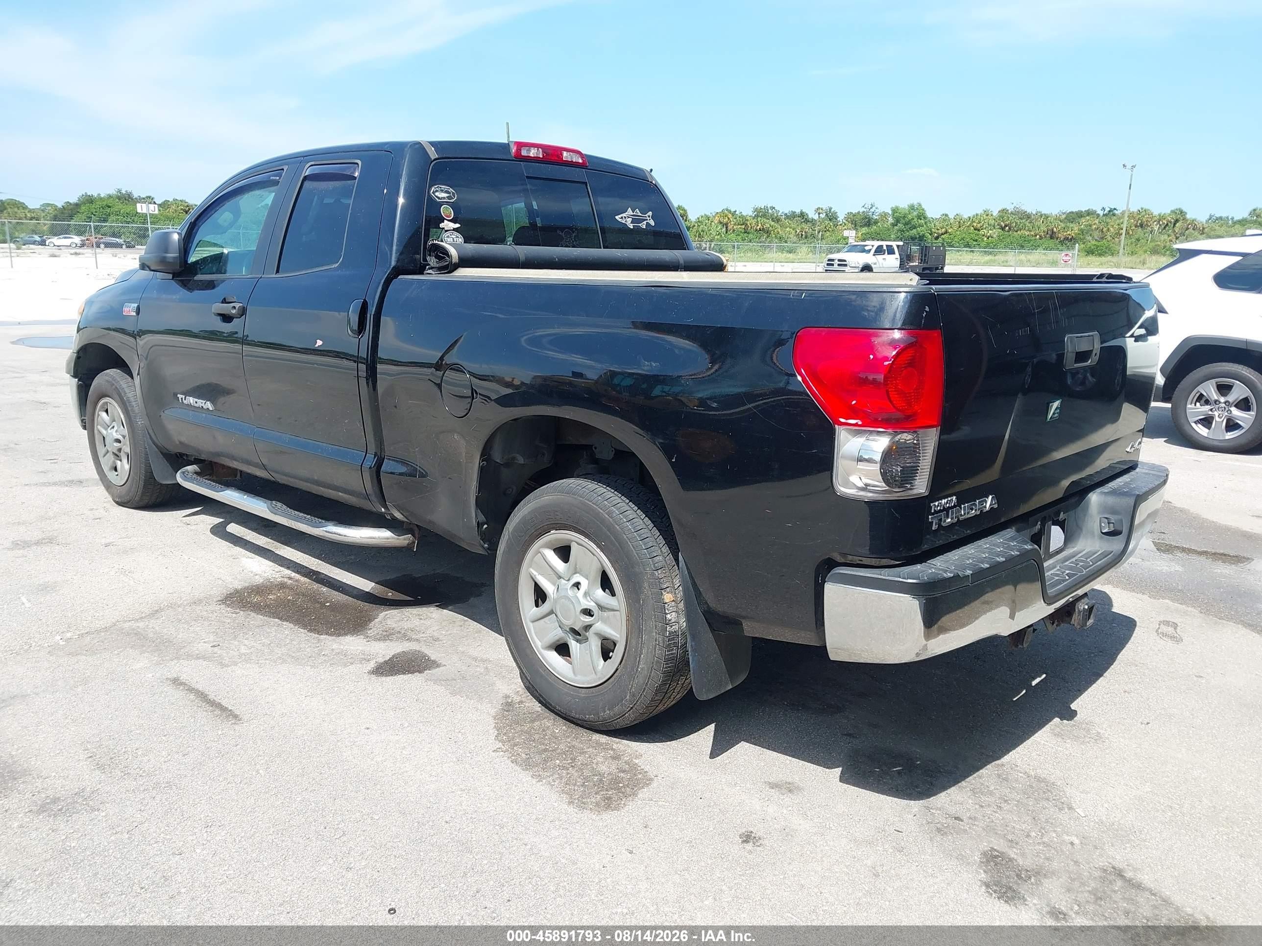 2008 Toyota Tundra Base 5.7l V8 Black vin: 5TFBV54108X080316