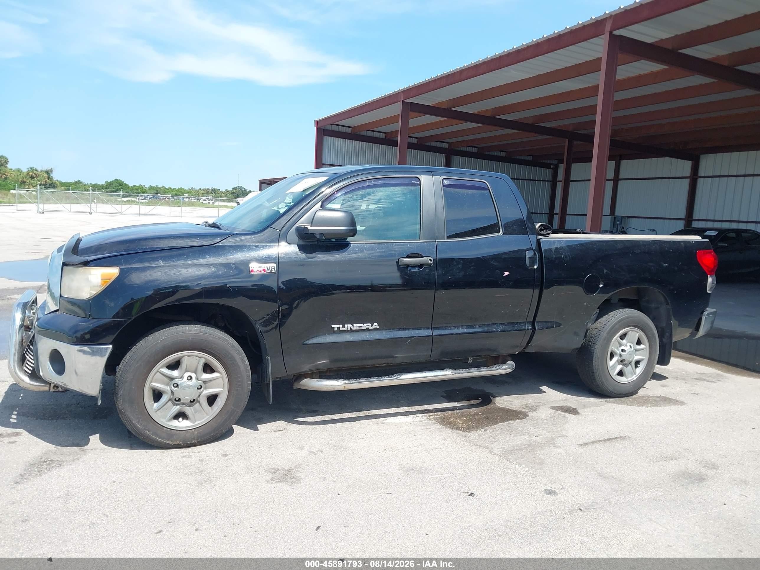 2008 Toyota Tundra Base 5.7l V8 Black vin: 5TFBV54108X080316