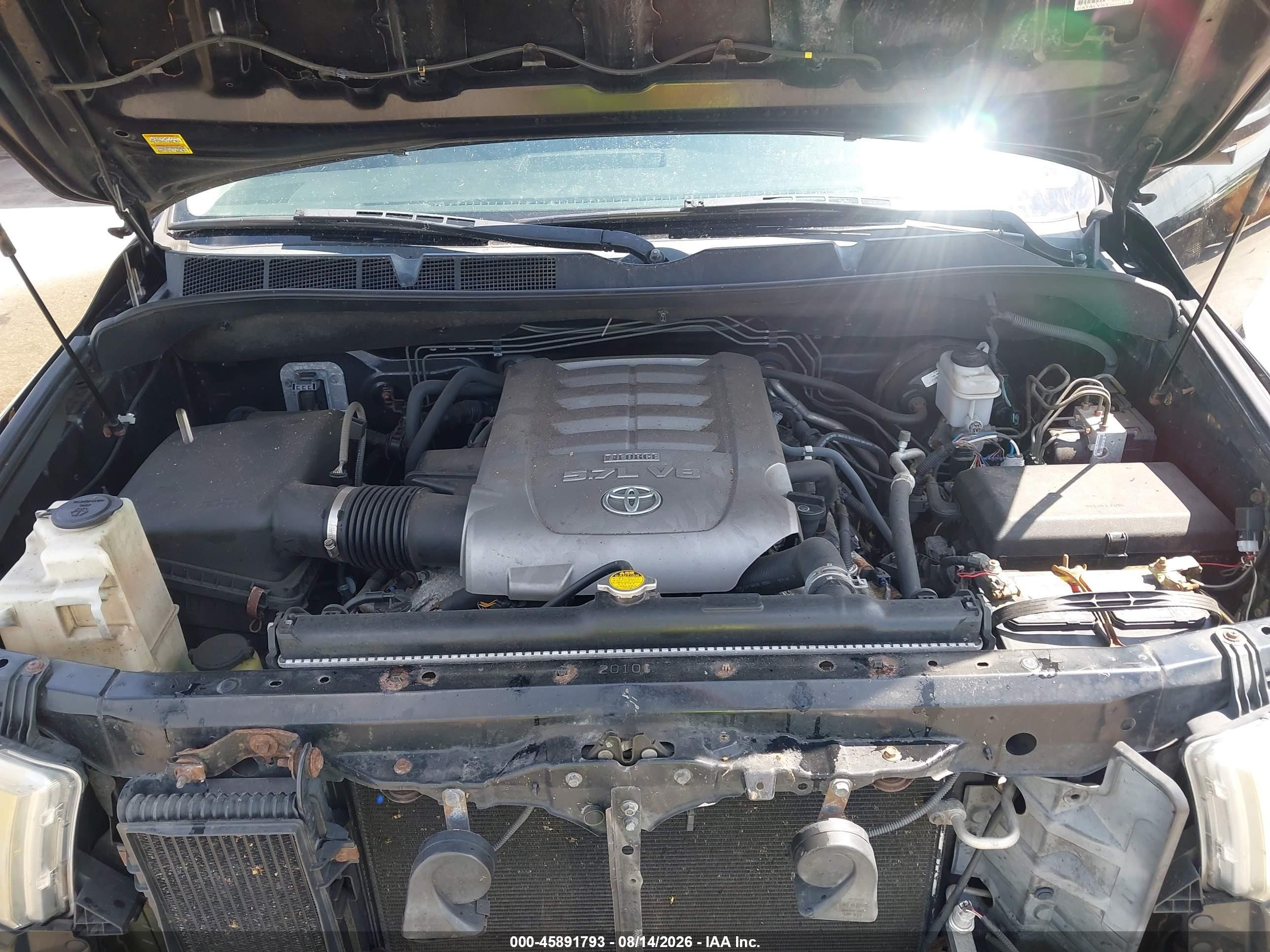 2008 Toyota Tundra Base 5.7l V8 Black vin: 5TFBV54108X080316