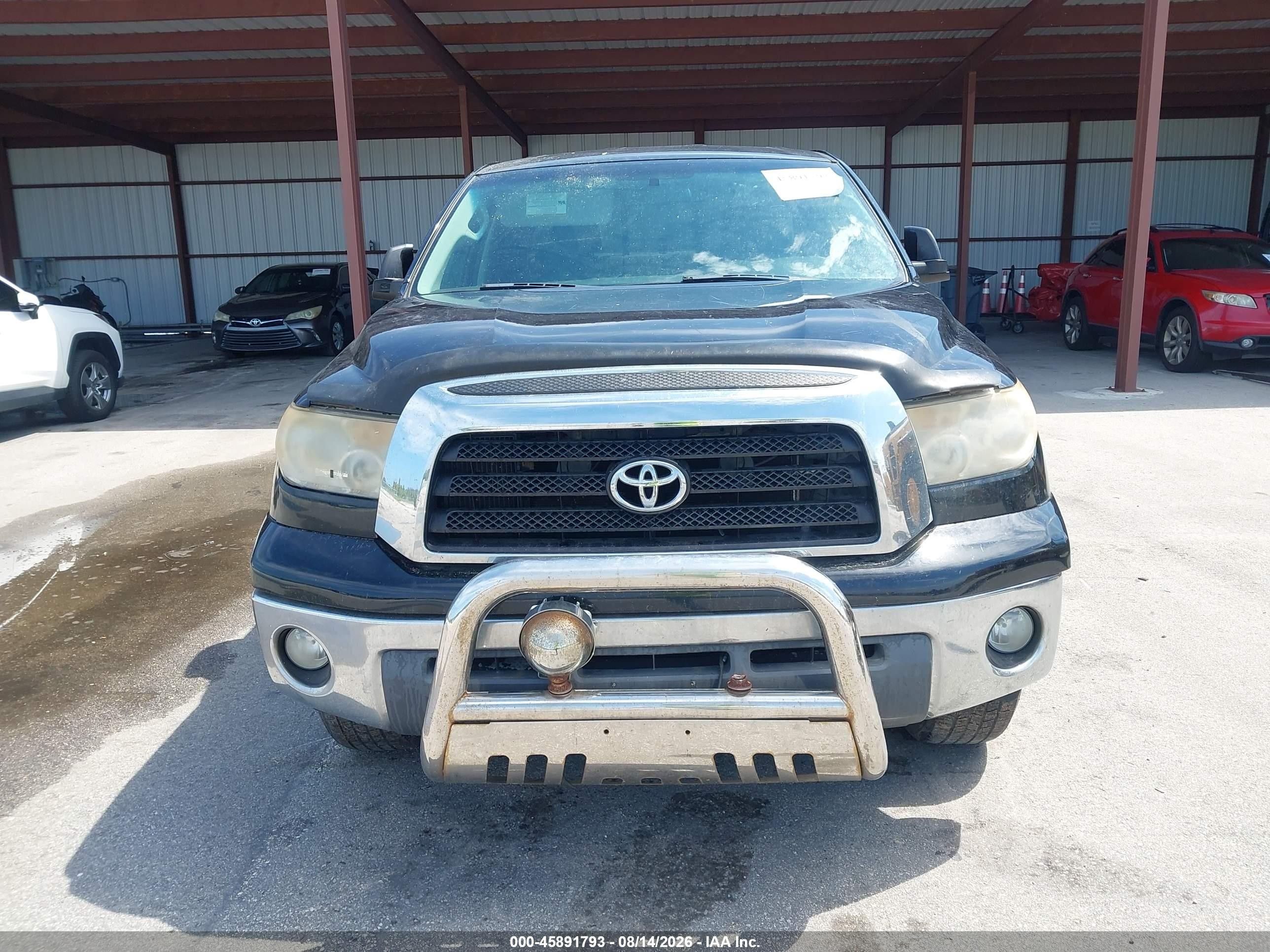 2008 Toyota Tundra Base 5.7l V8 Black vin: 5TFBV54108X080316