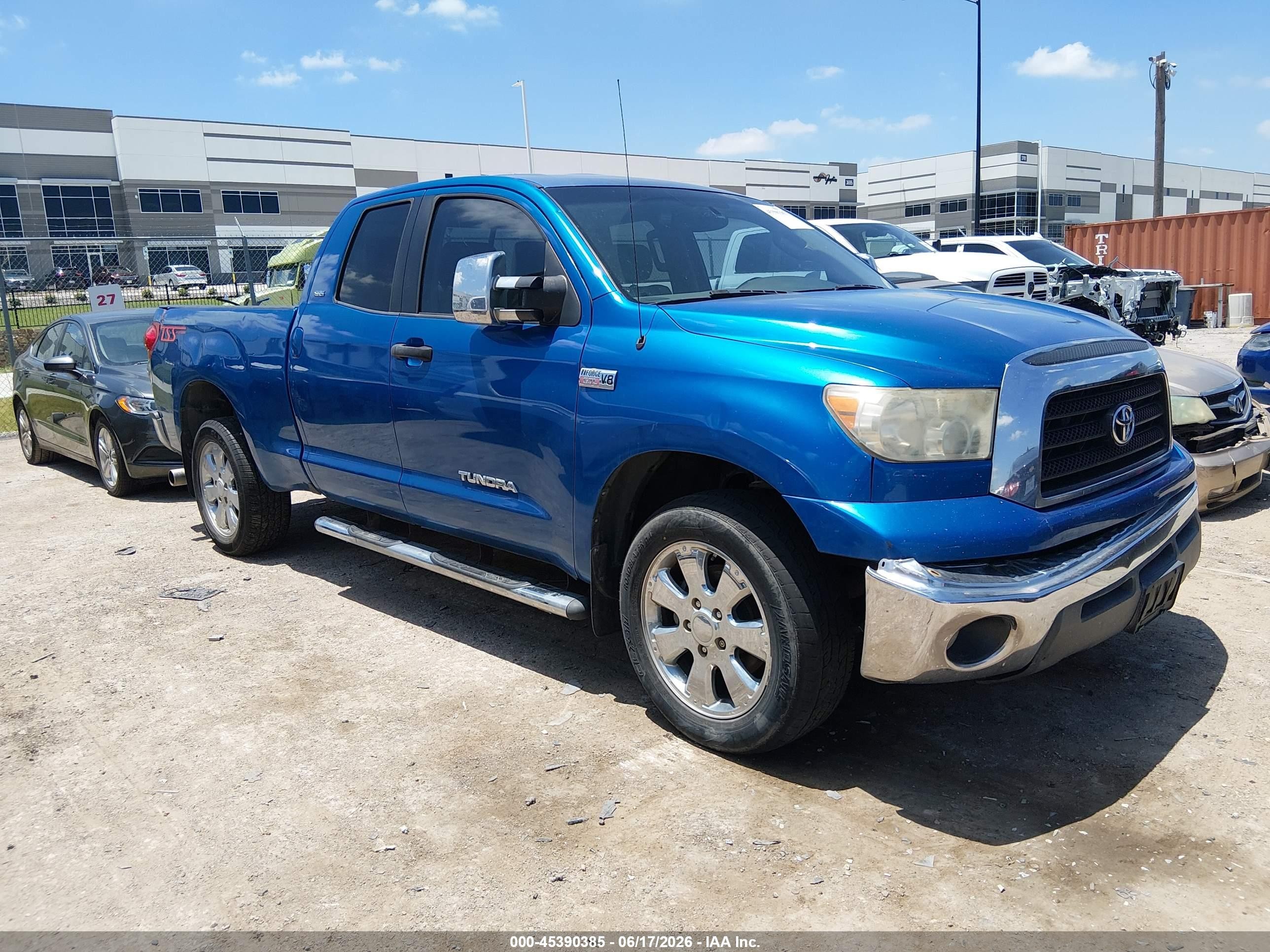 2008 Toyota Tundra Sr5 5.7l V8 Blue vin: 5TFBV54108X080770