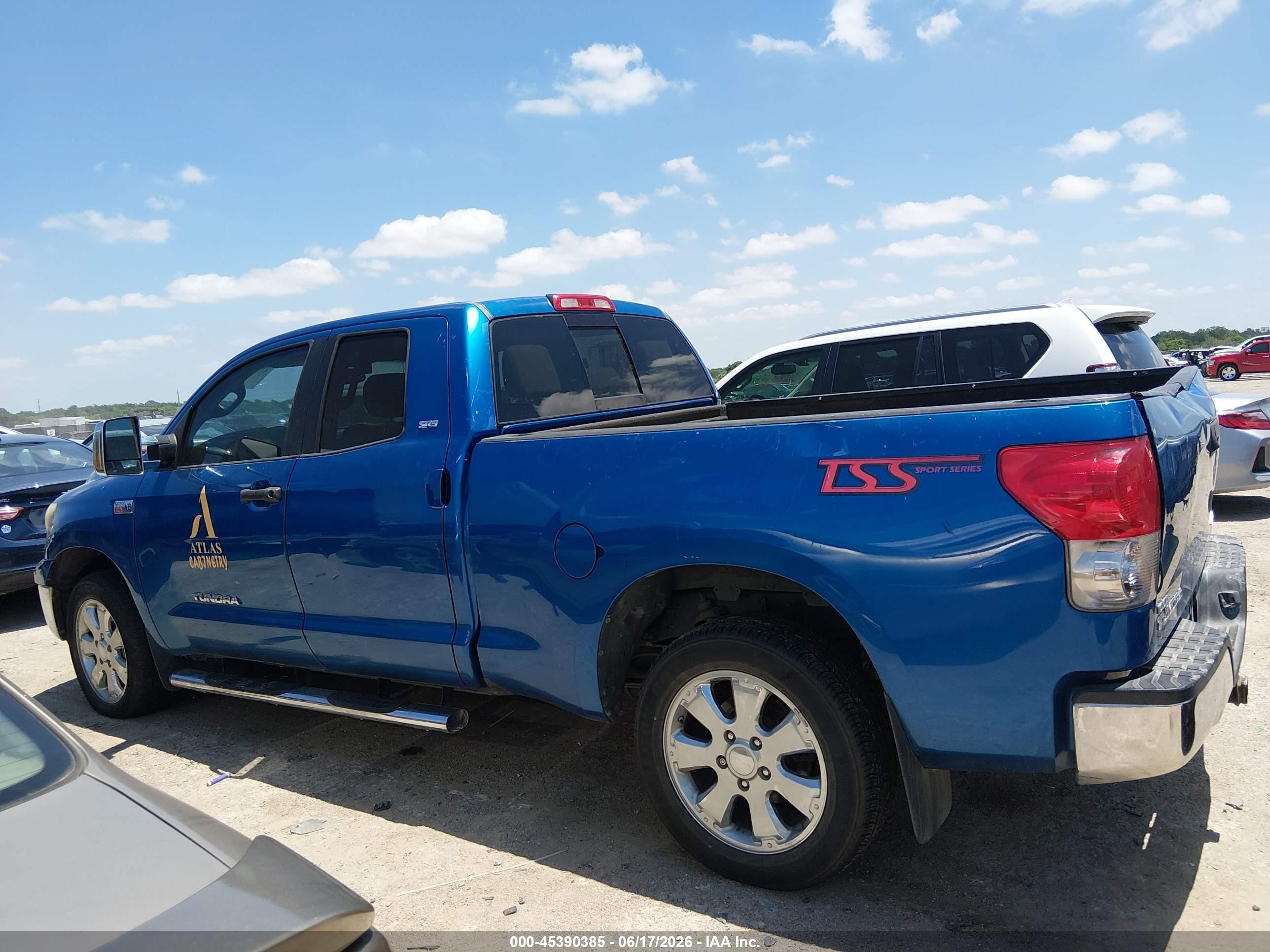 2008 Toyota Tundra Sr5 5.7l V8 Blue vin: 5TFBV54108X080770