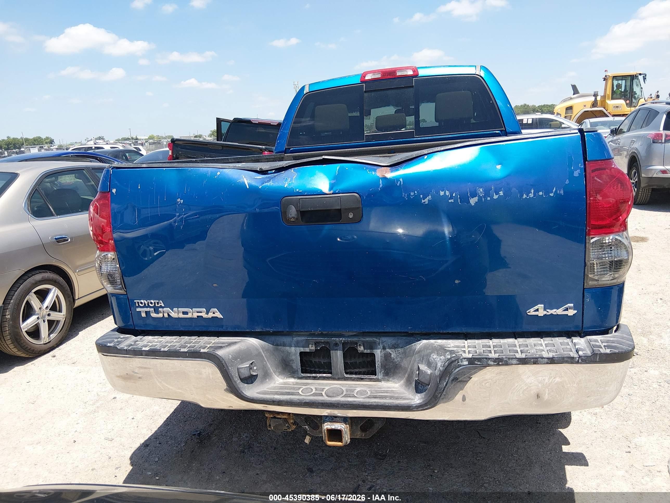 2008 Toyota Tundra Sr5 5.7l V8 Blue vin: 5TFBV54108X080770