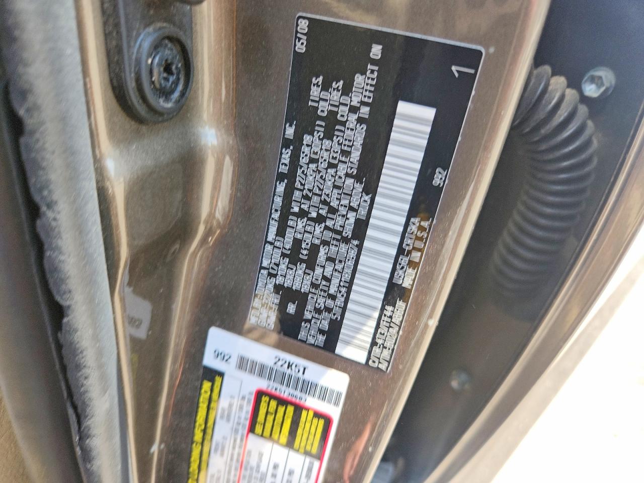 2008 Toyota Tundra Sr5 Серый vin: 5TFBV54118X069874