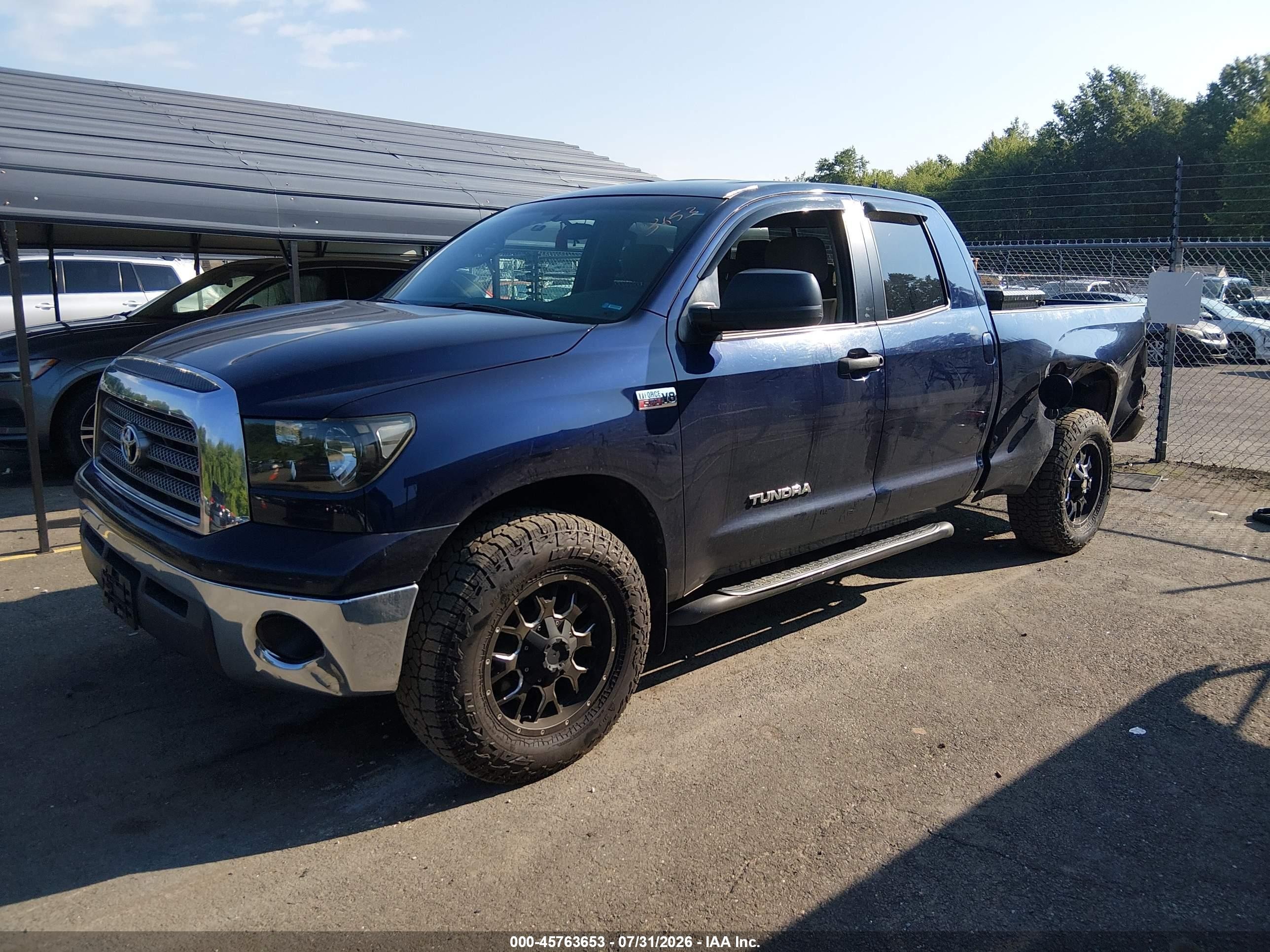 2009 Toyota Tundra Grade 5.7l V8 Blue vin: 5TFBV54119X087325