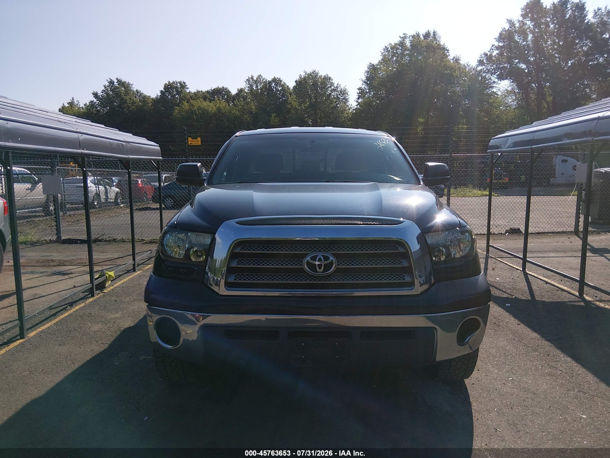 2009 Toyota Tundra Grade 5.7l V8 Blue vin: 5TFBV54119X087325