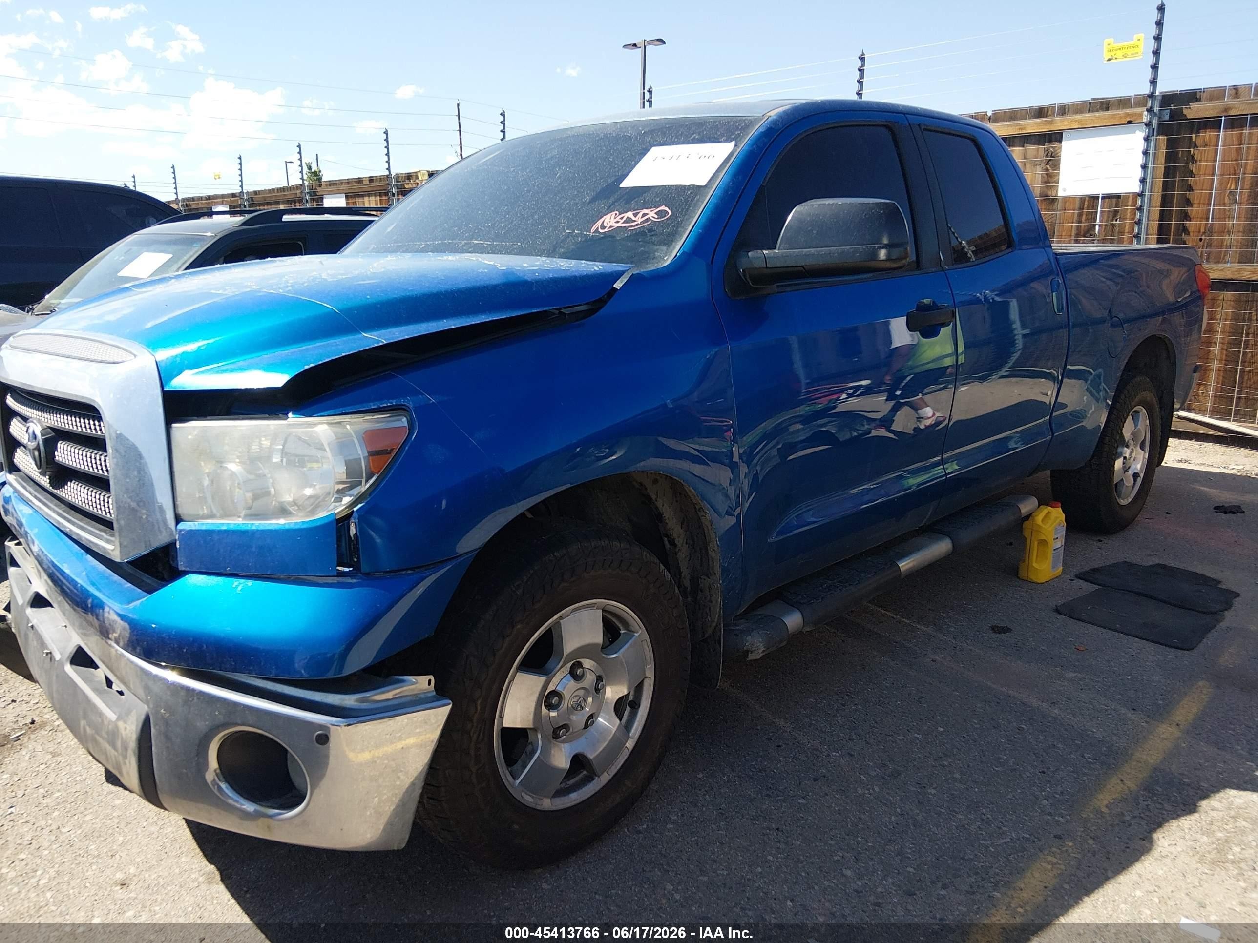 2007 Toyota Tundra Sr5 5.7l V8 Blue vin: 5TFBV54127X015871