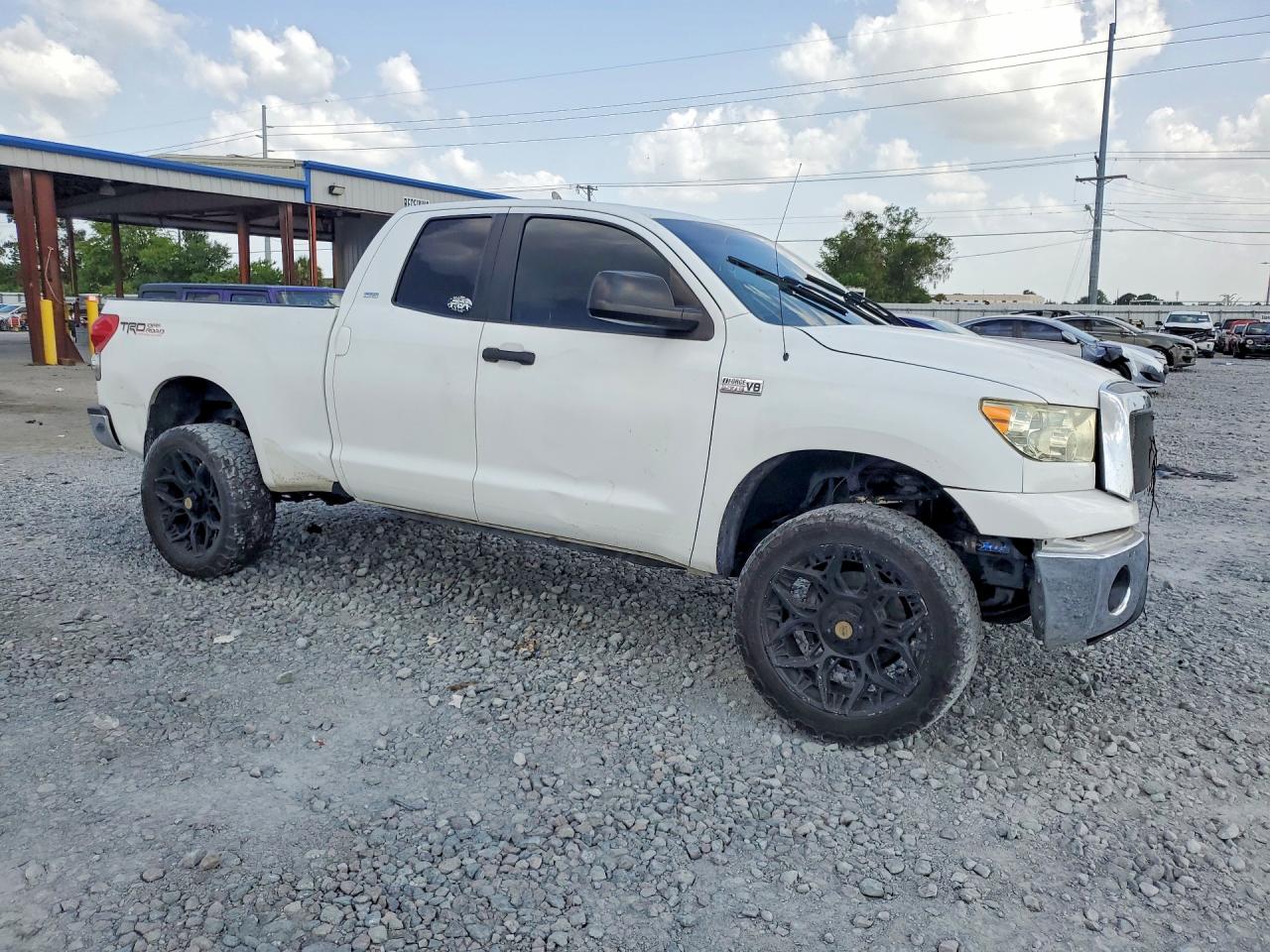 2008 Toyota Tundra Sr5 White vin: 5TFBV54128X049522