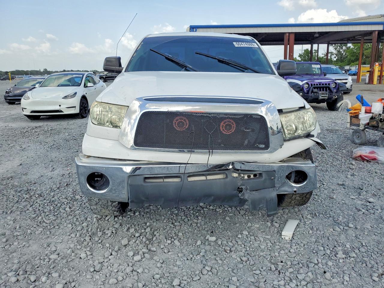 2008 Toyota Tundra Sr5 White vin: 5TFBV54128X049522